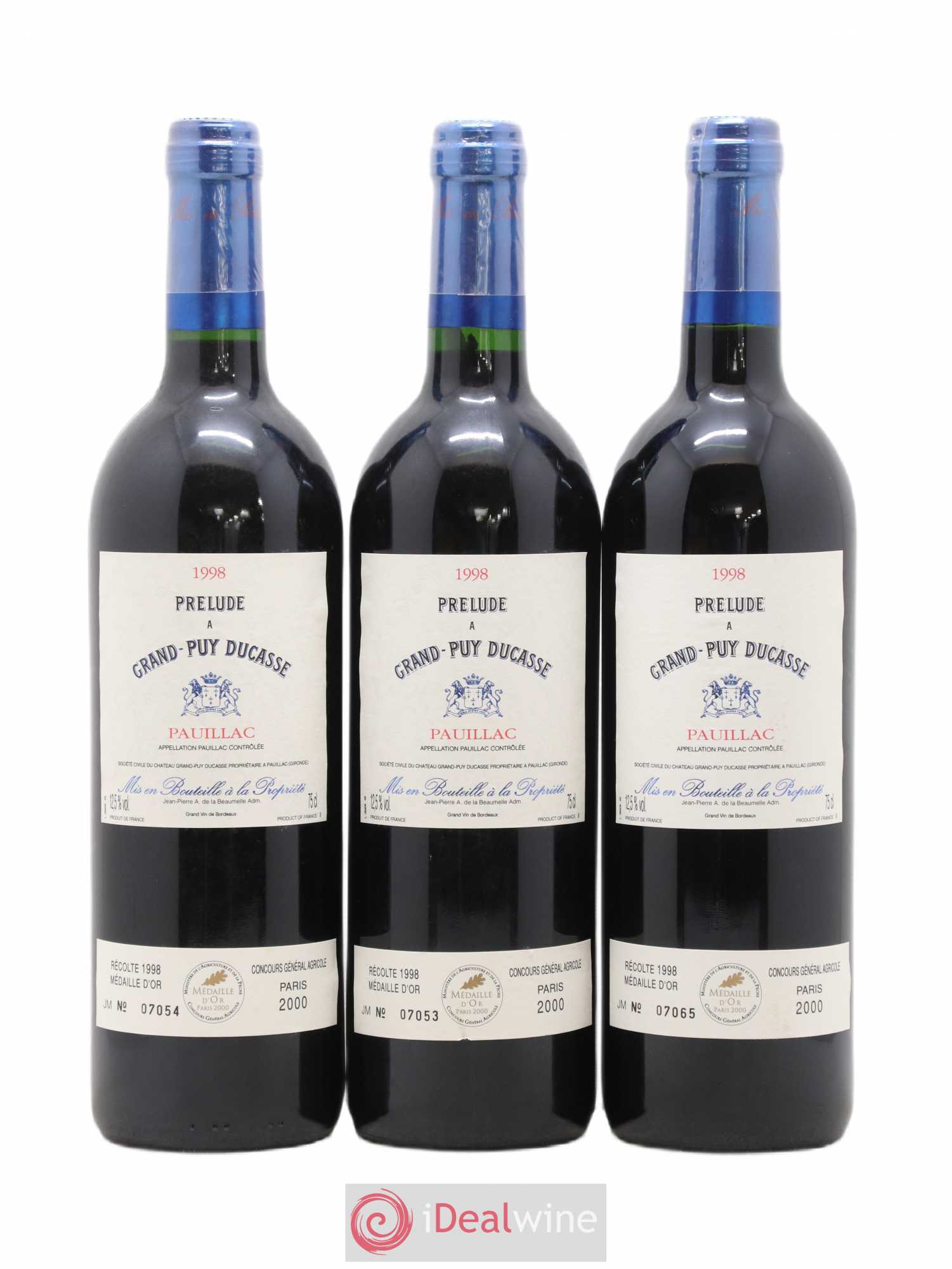 Prélude à Grand Puy Ducasse Second Vin 1998 - Lot de 12 bouteilles - 1