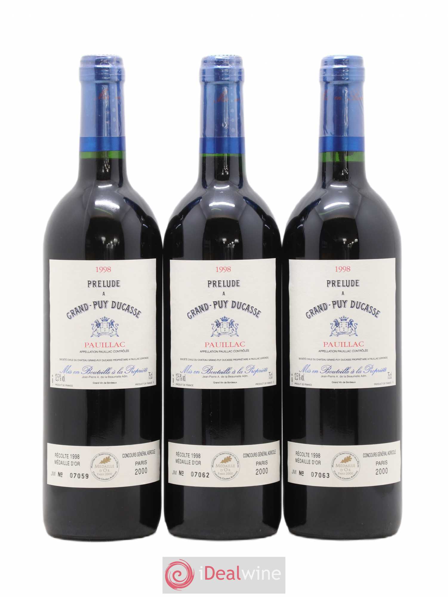 Prélude à Grand Puy Ducasse Second Vin 1998 - Lot de 12 bouteilles - 4