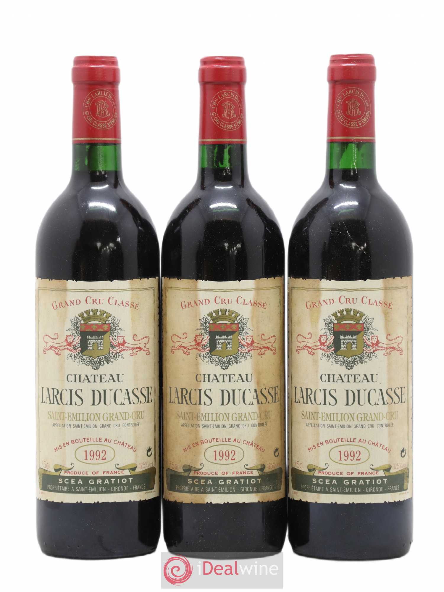Château Larcis Ducasse 1er Grand Cru Classé B 1992 - Lot de 6 bouteilles - 1