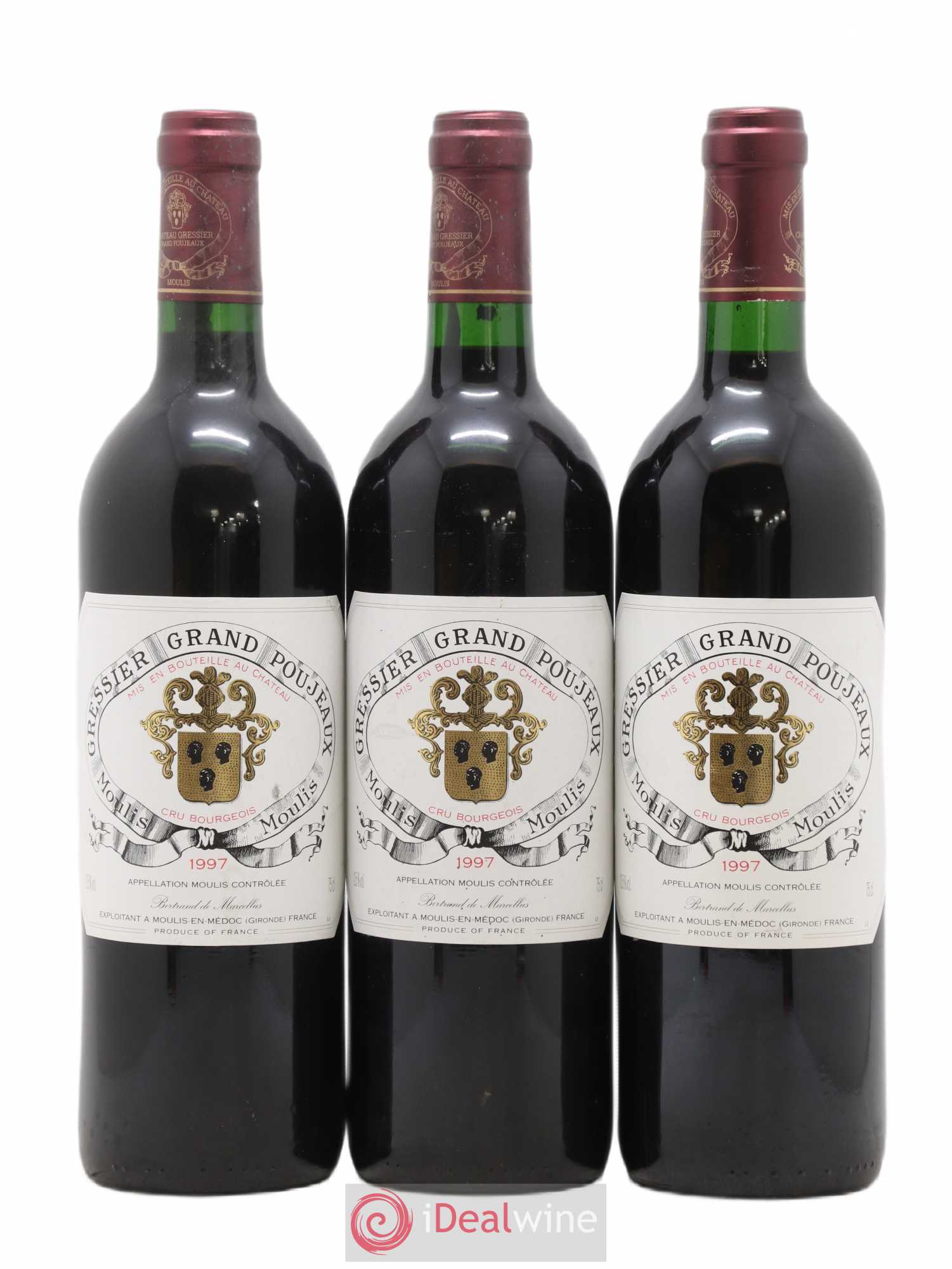 Château Gressier Grand Poujeaux Cru Bourgeois 1997 - Lot de 12 bouteilles - 4