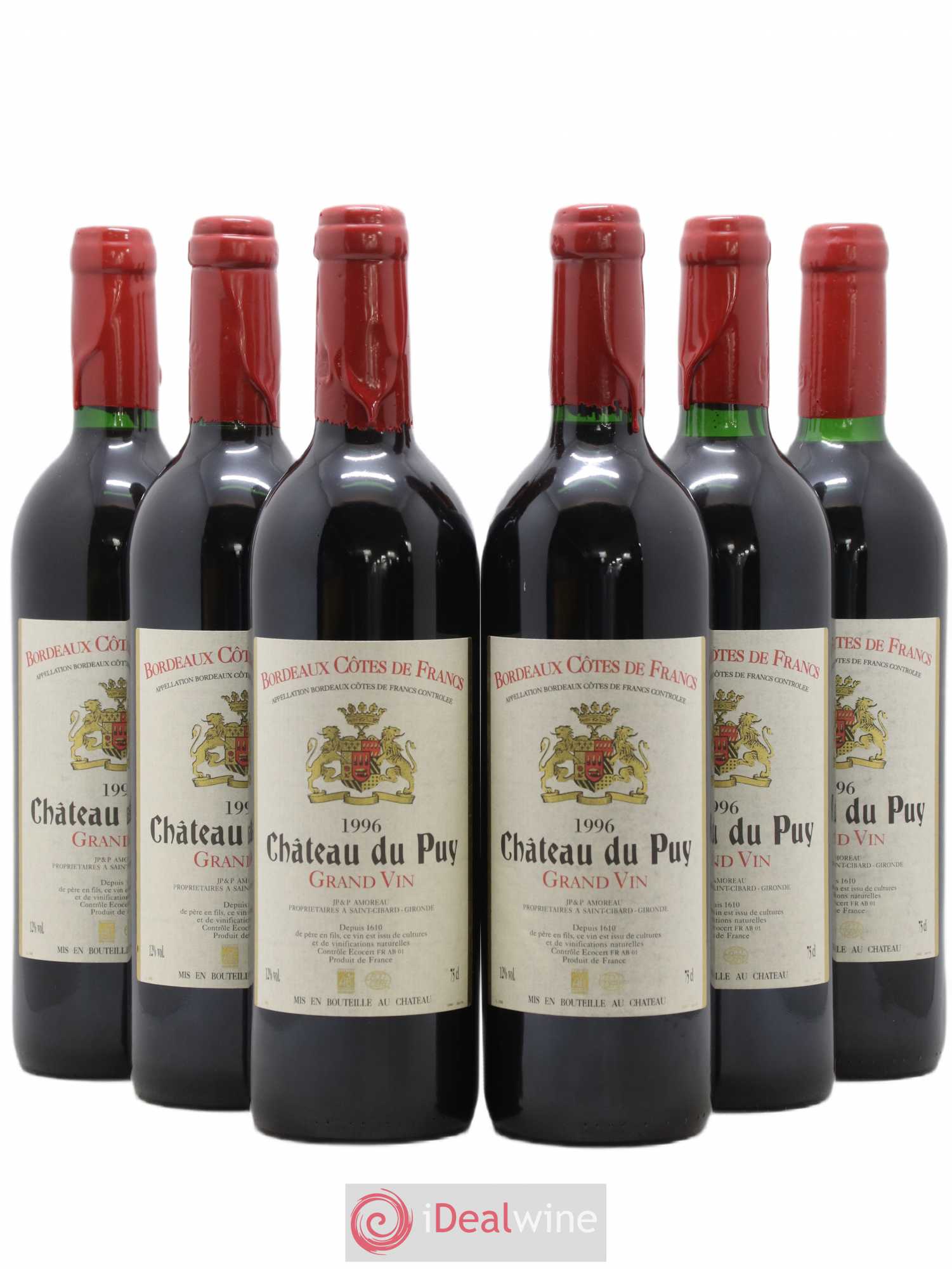 Château Le Puy 1996 - Lot de 6 bouteilles - 0