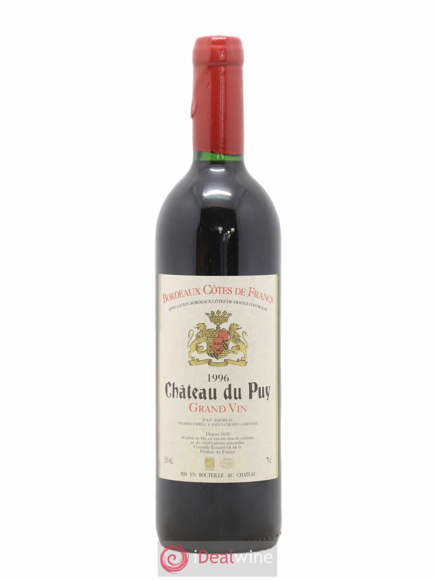 Château Le Puy 1996 - Lot de 1 bouteille - 0