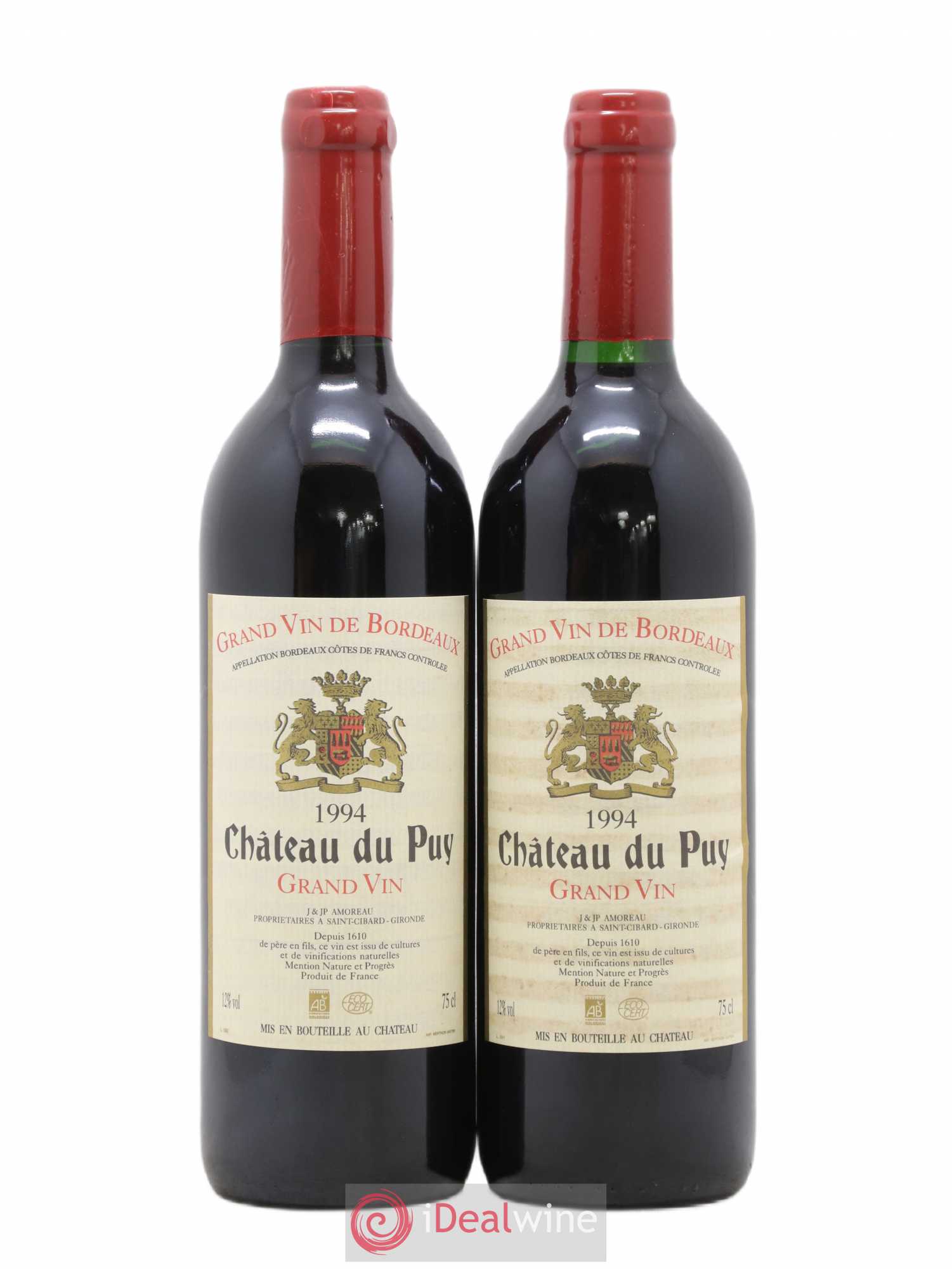 Château Le Puy 1994 - Lot de 2 bouteilles - 0