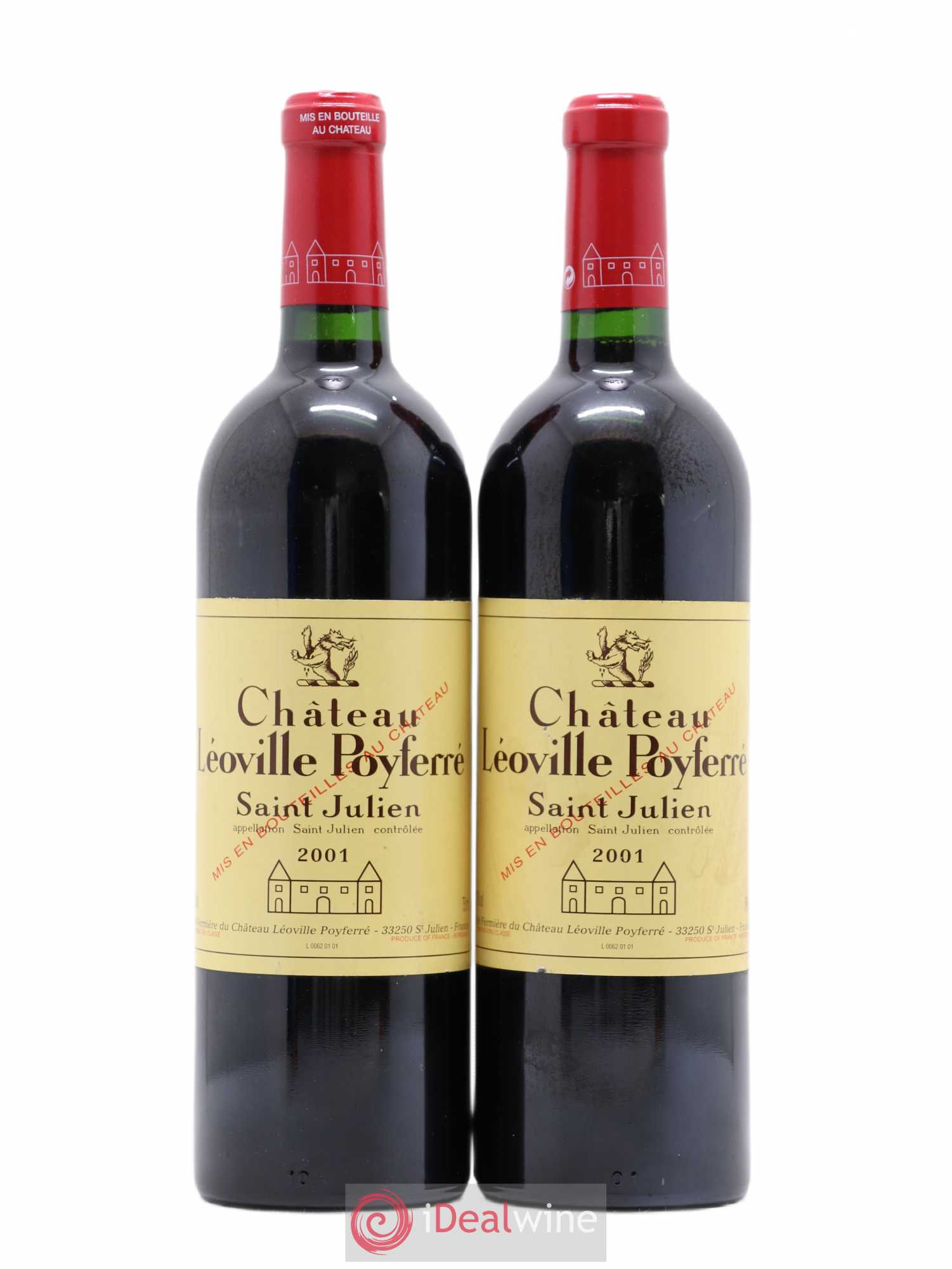 Château Léoville Poyferré 2ème Grand Cru Classé 2001 - Lot de 2 bouteilles - 0