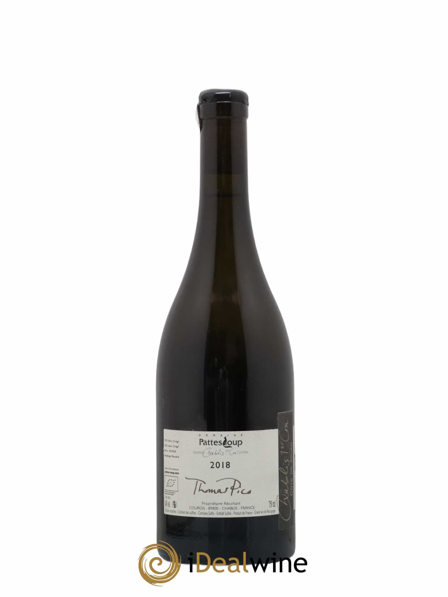 Chablis 1er Cru Côte de Jouan Pattes Loup (Domaine) 2018 - Lot de 1 bouteille - 0