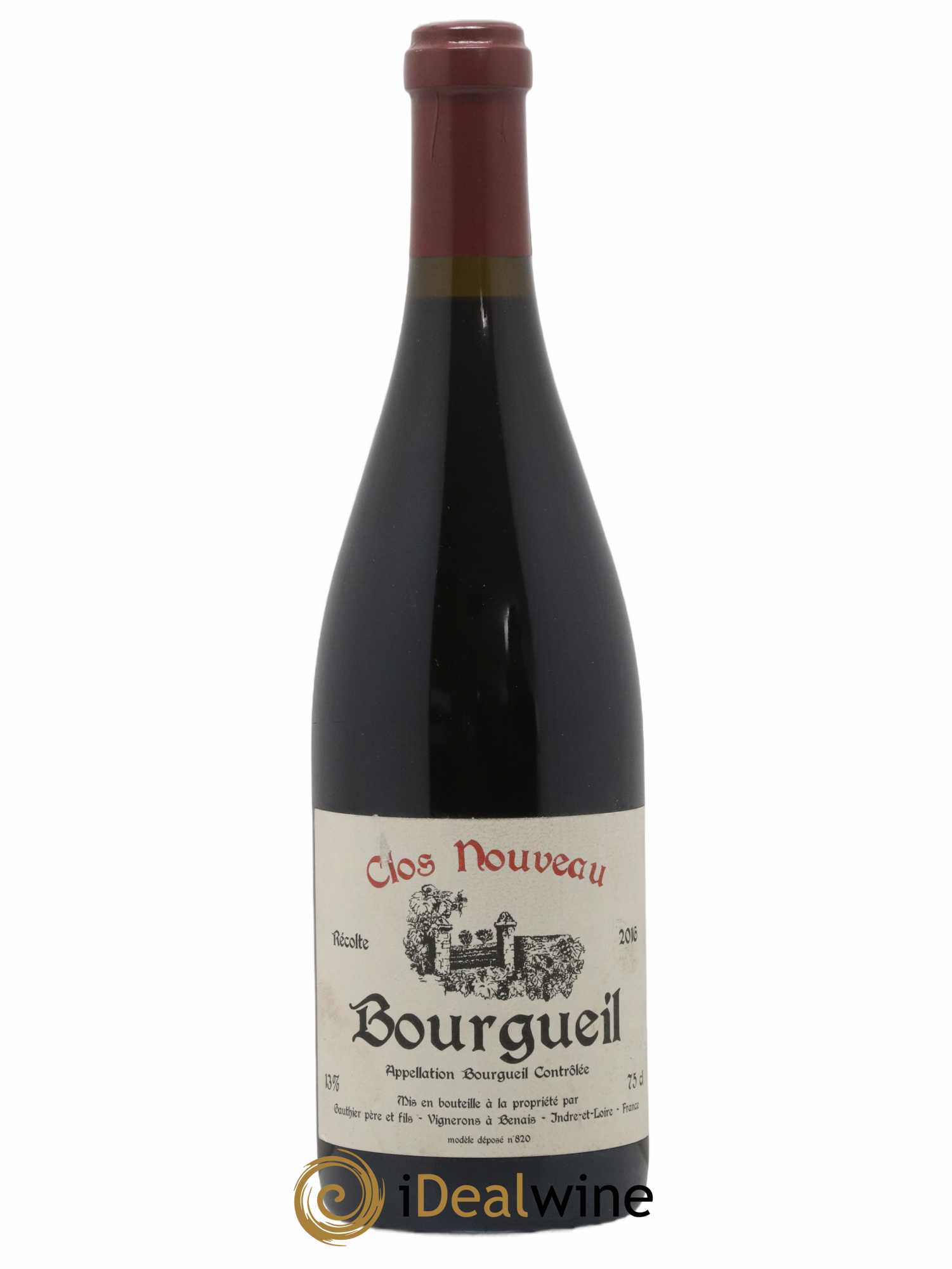 Bourgueil Clos Nouveau Domaine du Bel Air 2016 - Lot de 1 bouteille - 0