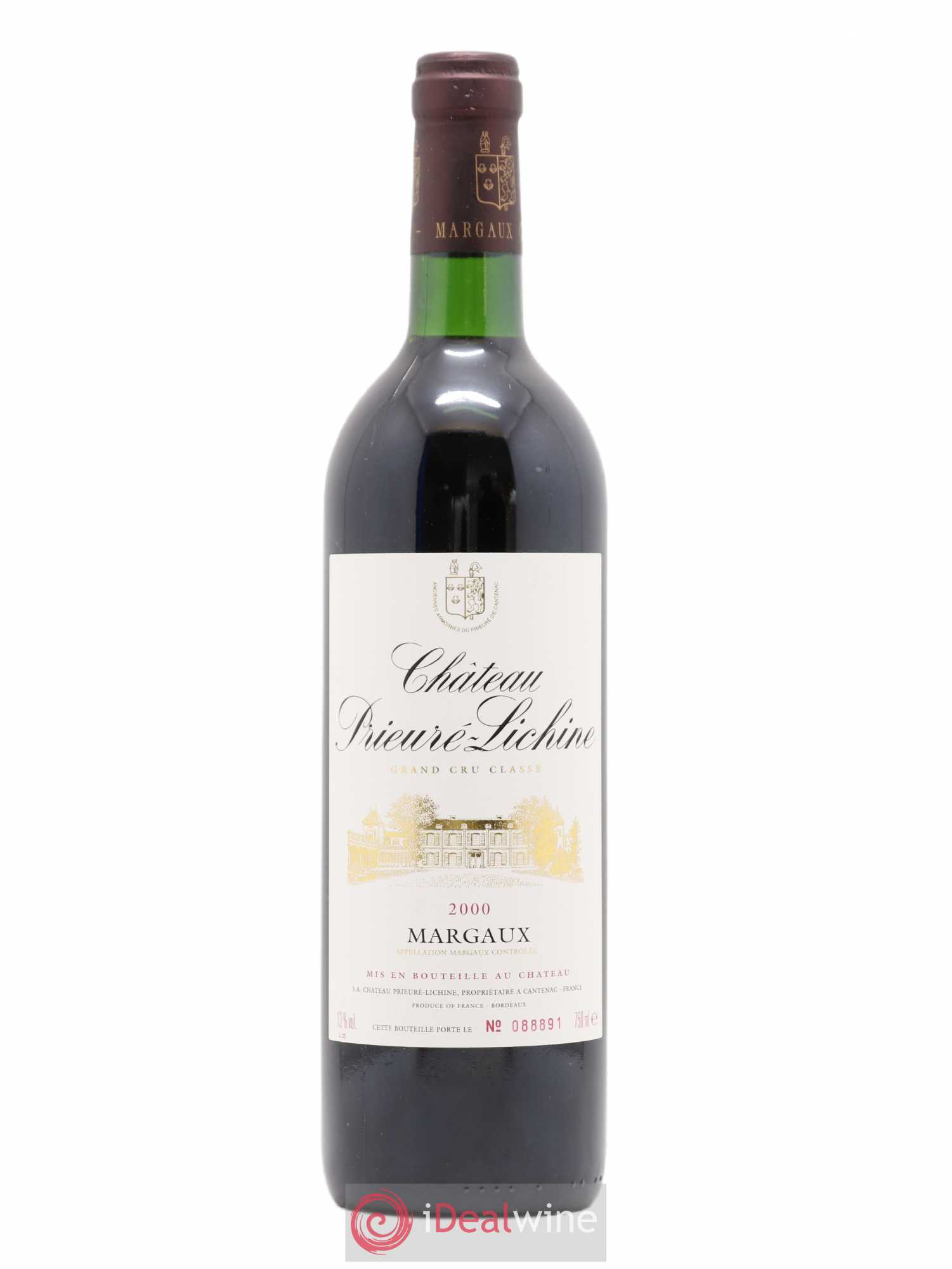 Château Prieuré Lichine 4ème Grand Cru Classé 2000 - Lot de 1 bouteille - 0