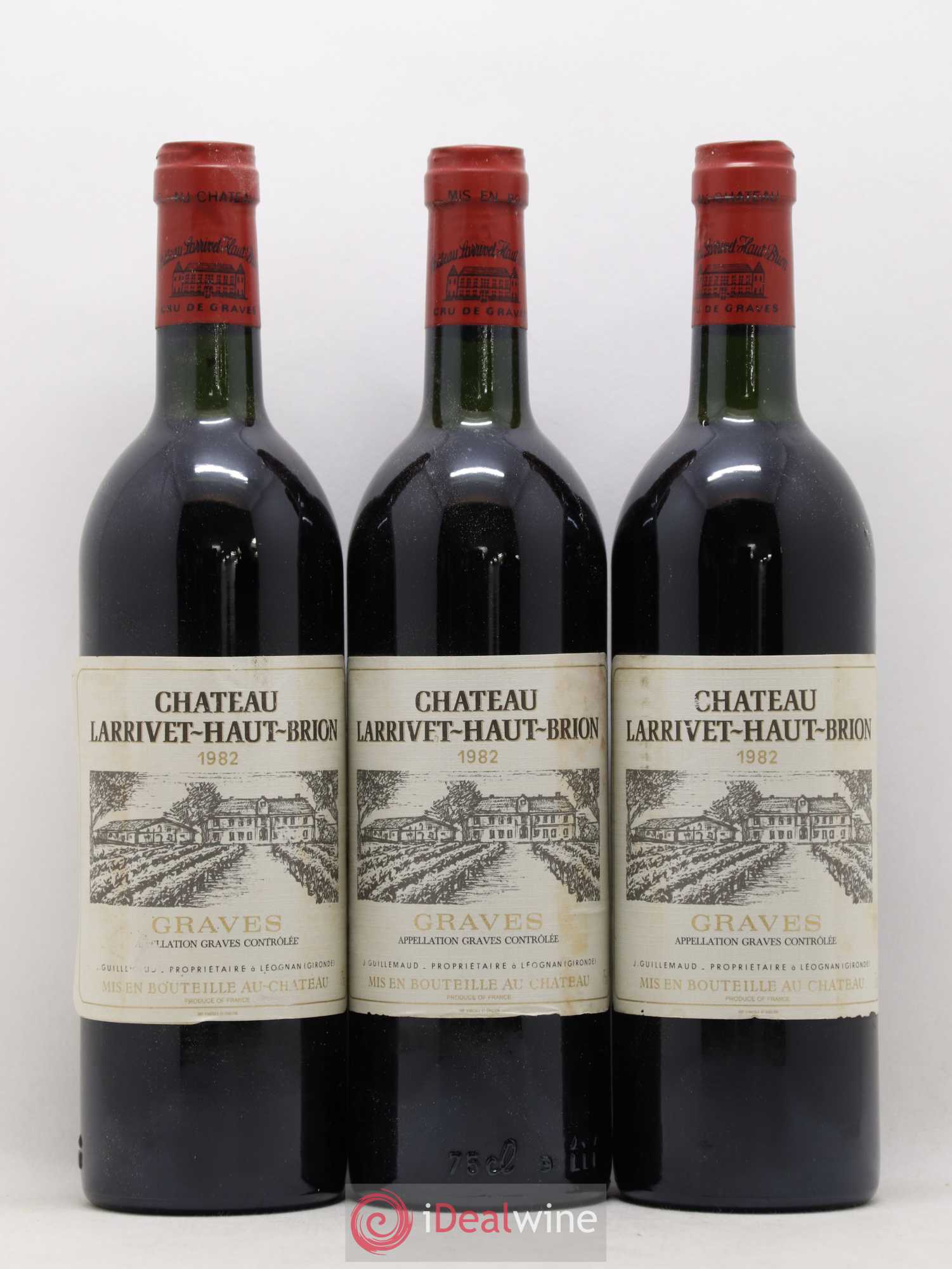 Château Larrivet Haut-Brion 1982 - Lot de 12 bouteilles - 1