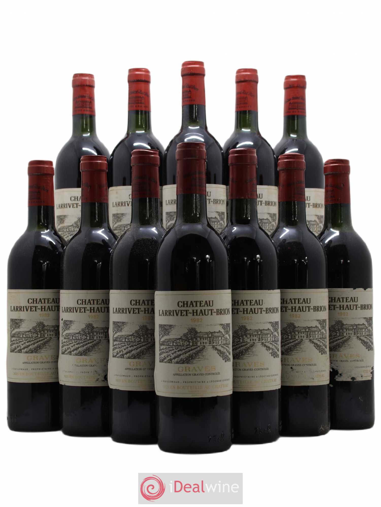 Château Larrivet Haut-Brion 1982 - Lot de 12 bouteilles - 0