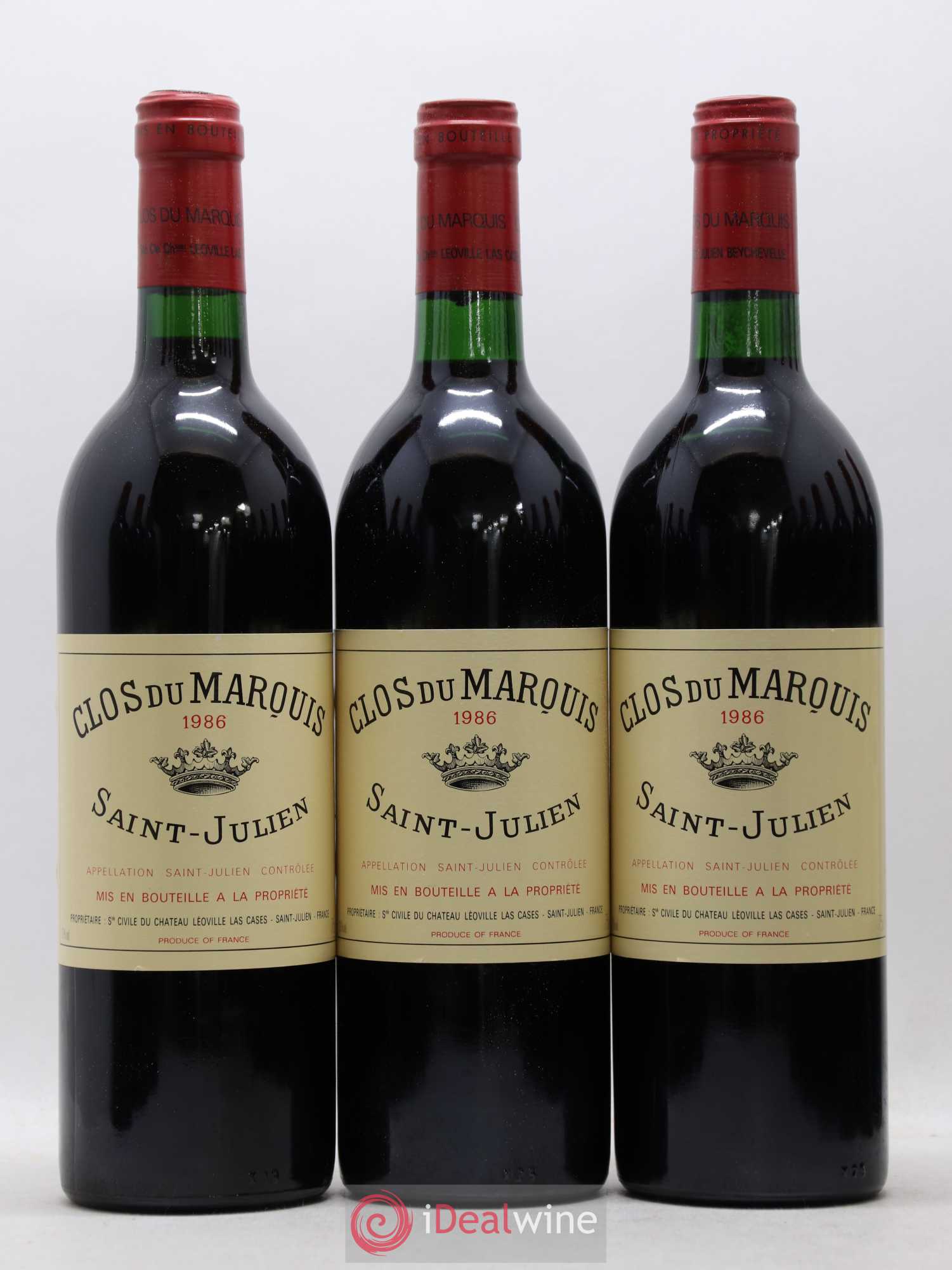 Clos du Marquis 1986 - Lot de 12 bouteilles - 1