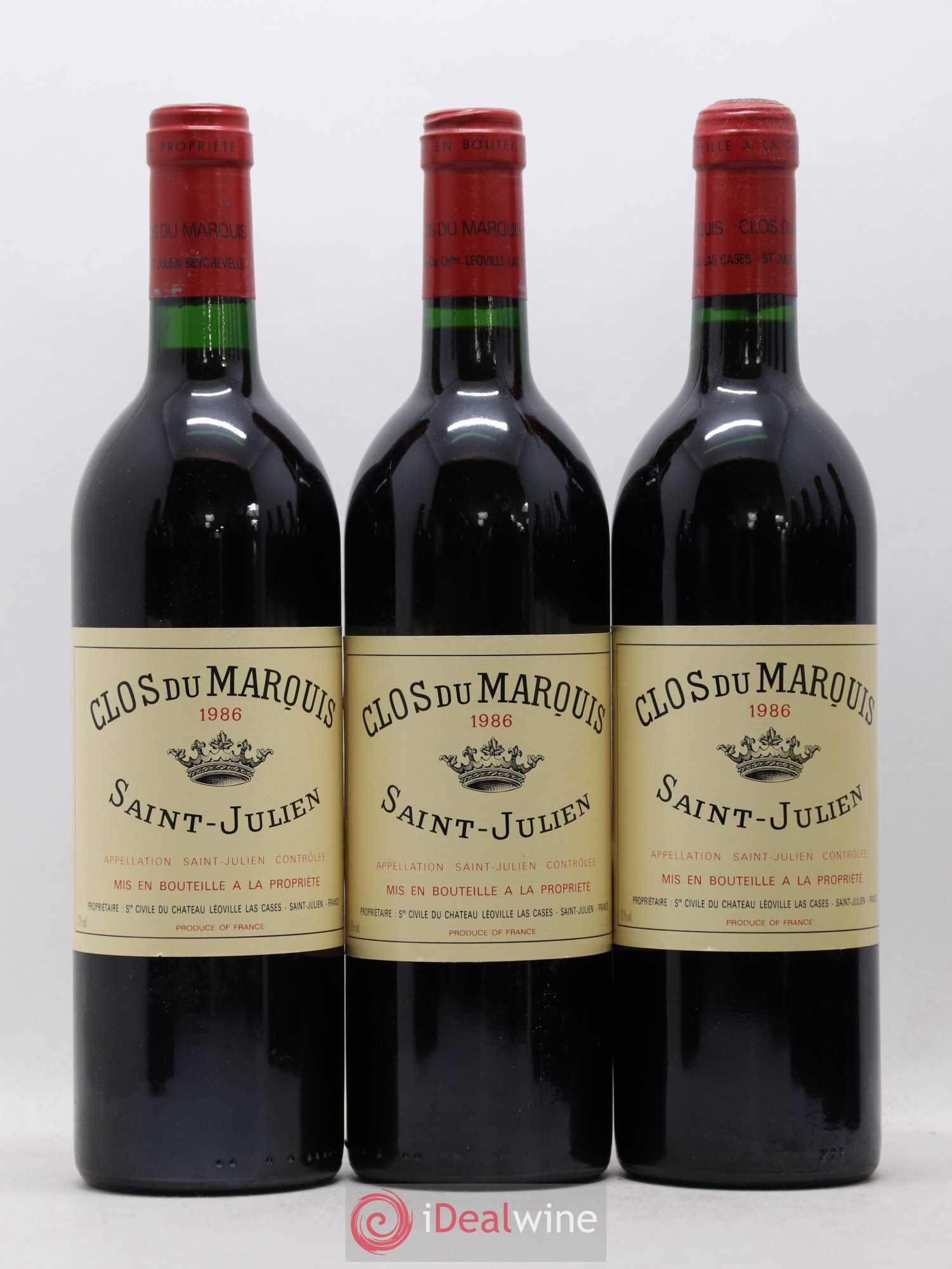 Clos du Marquis 1986 - Lot de 12 bouteilles - 2