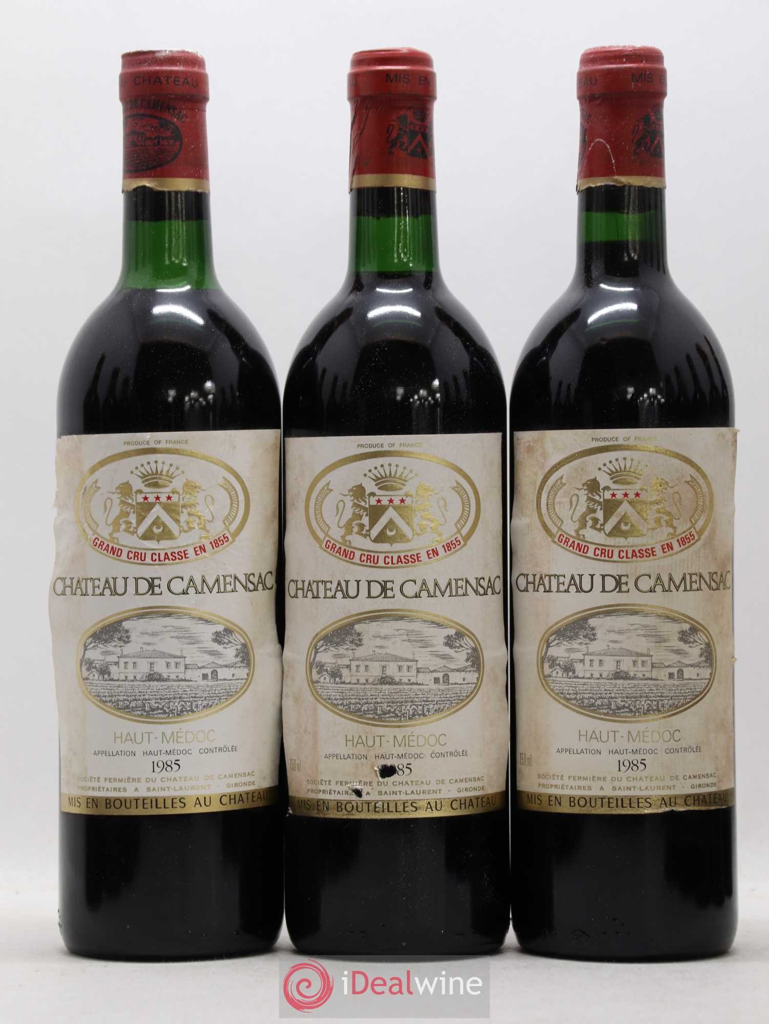 Château Camensac 5ème Grand Cru Classé 1985 - Lot de 12 bouteilles - 1