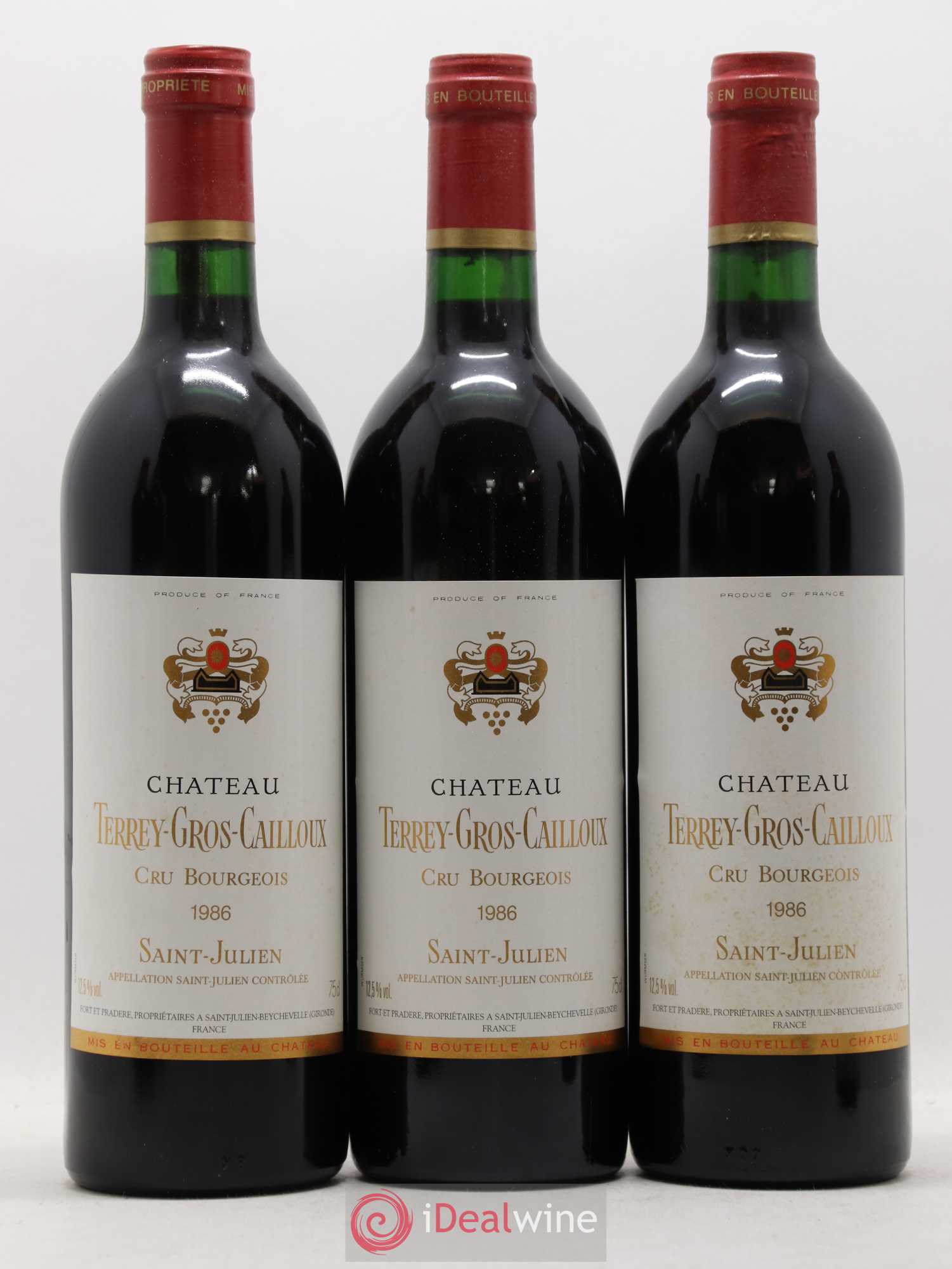 Château Terrey Gros Cailloux Cru Bourgeois 1986 - Lot de 12 bouteilles - 3
