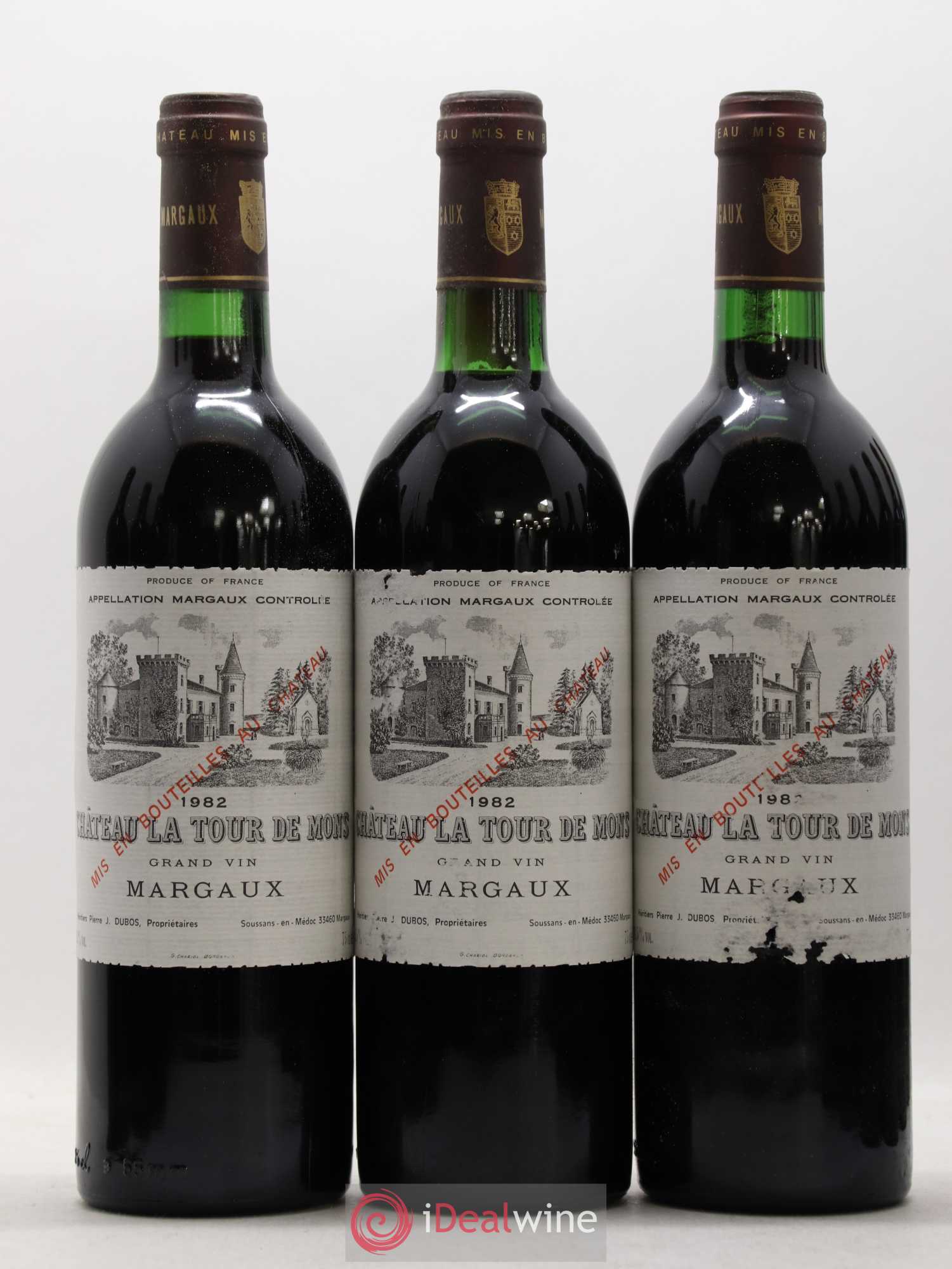 Château la Tour de Mons Cru Bourgeois 1982 - Lot de 12 bouteilles - 1