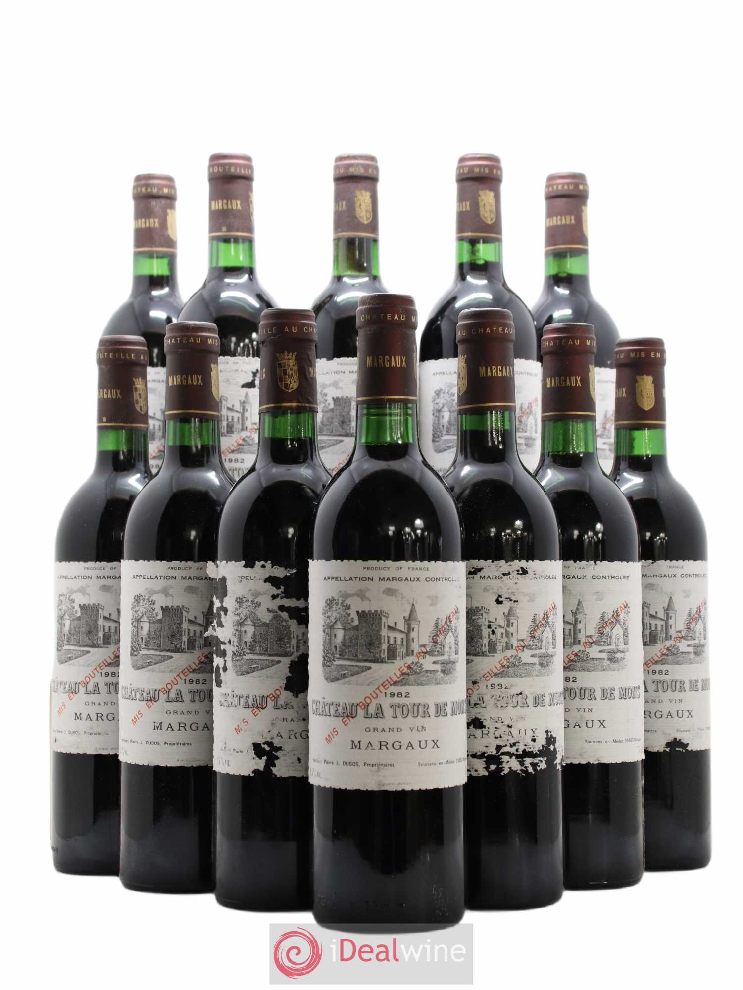 Château la Tour de Mons Cru Bourgeois 1982 - Lot de 12 bouteilles - 0