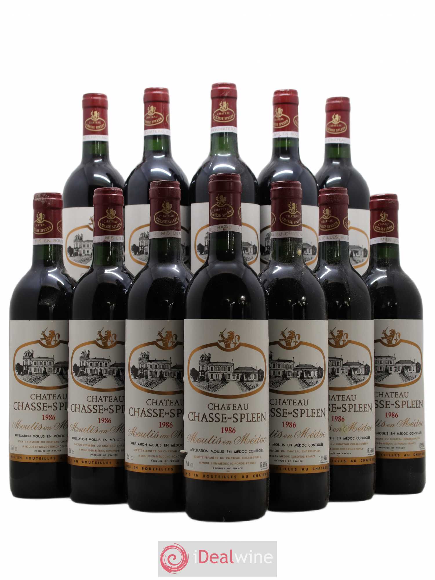 Château Chasse Spleen 1986 - Lot de 12 bouteilles - 0