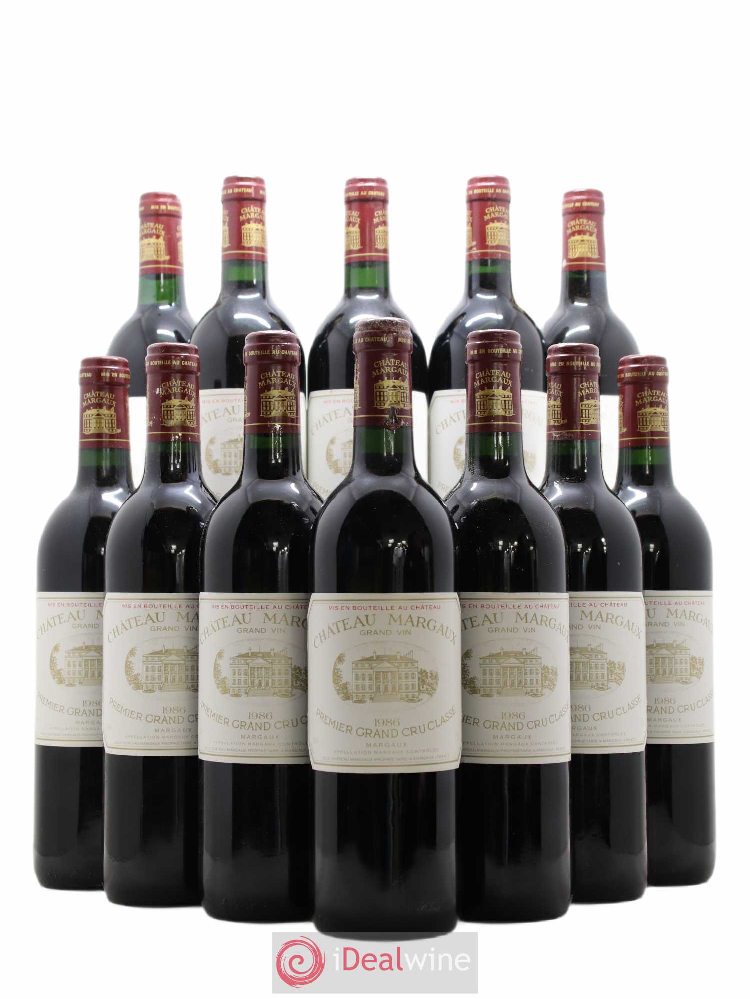 Château Margaux 1er Grand Cru Classé 1986 - Lot de 12 bouteilles - 0