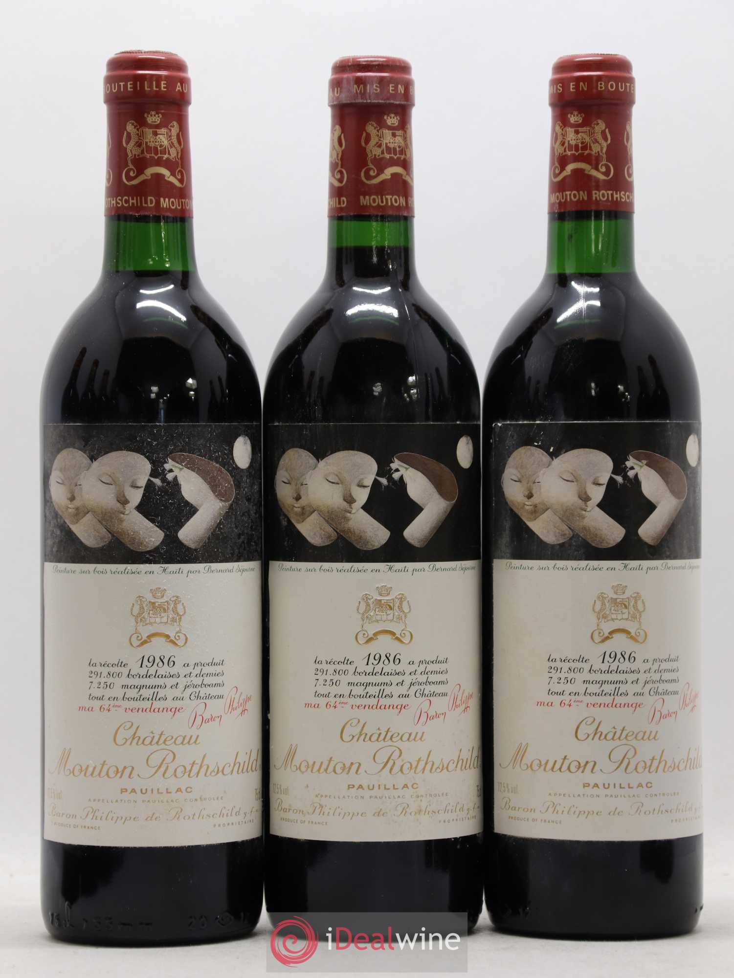 Château Mouton Rothschild 1er Grand Cru Classé 1986 - Lot de 12 bouteilles - 2