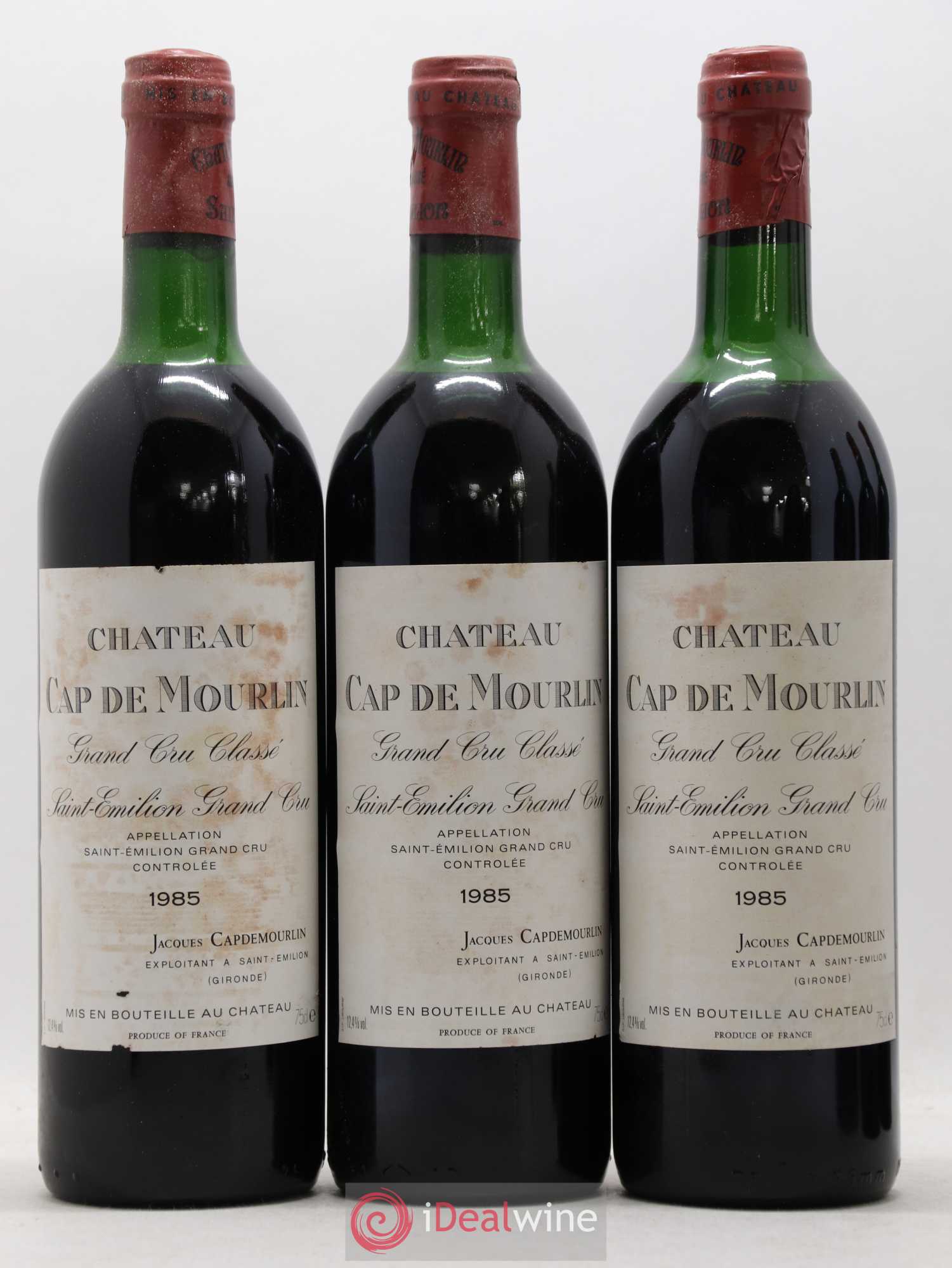 Château Cap de Mourlin Grand Cru Classé 1985 - Lot de 6 bouteilles - 1