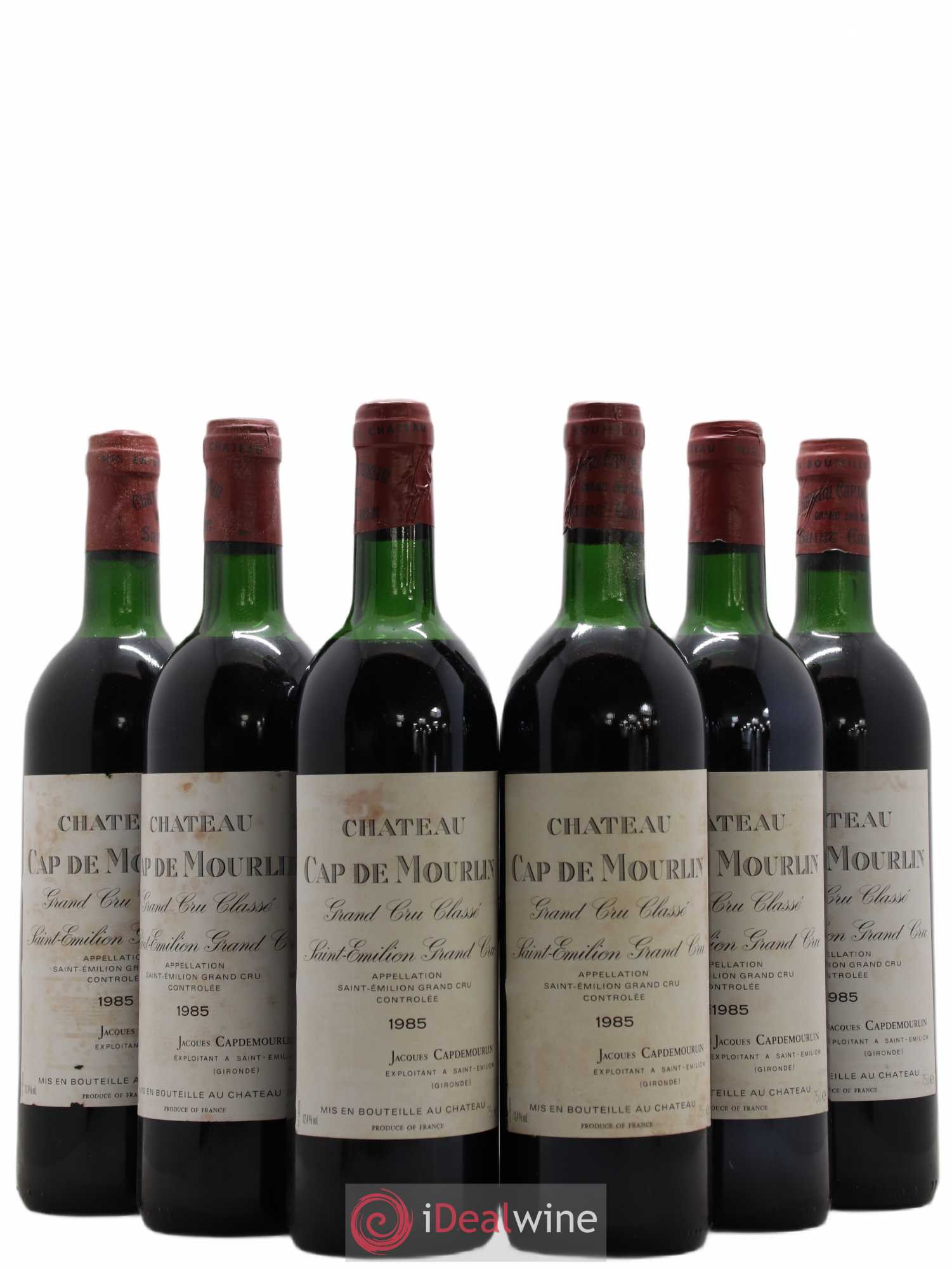 Château Cap de Mourlin Grand Cru Classé 1985 - Lot de 6 bouteilles - 0