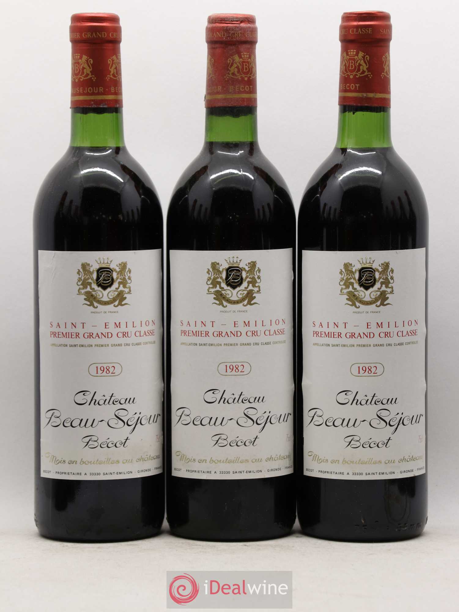 Château Beau-Séjour Bécot 1er Grand Cru Classé B 1982 - Lot de 12 bouteilles - 1