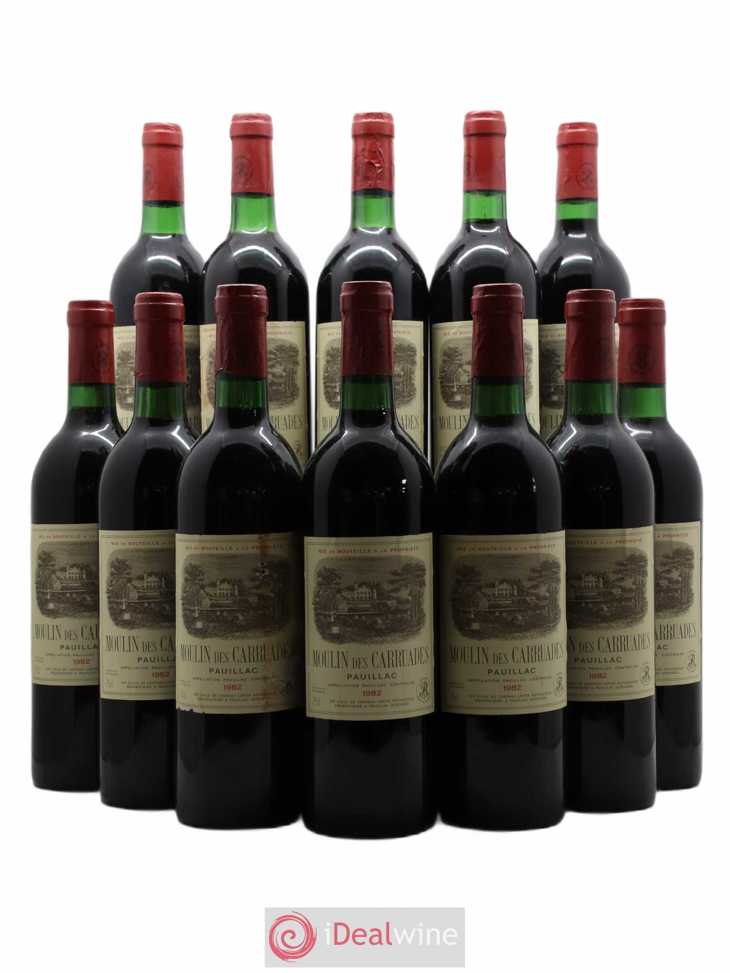 Moulin des Carruades Second Vin 1982 - Lot de 12 bouteilles - 0