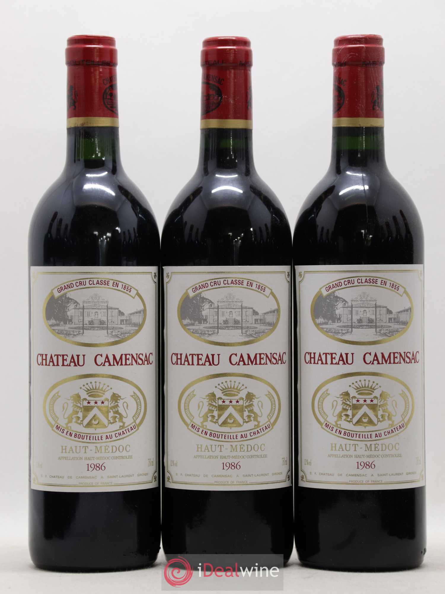 Château Camensac 5ème Grand Cru Classé 1986 - Lot de 12 bouteilles - 1