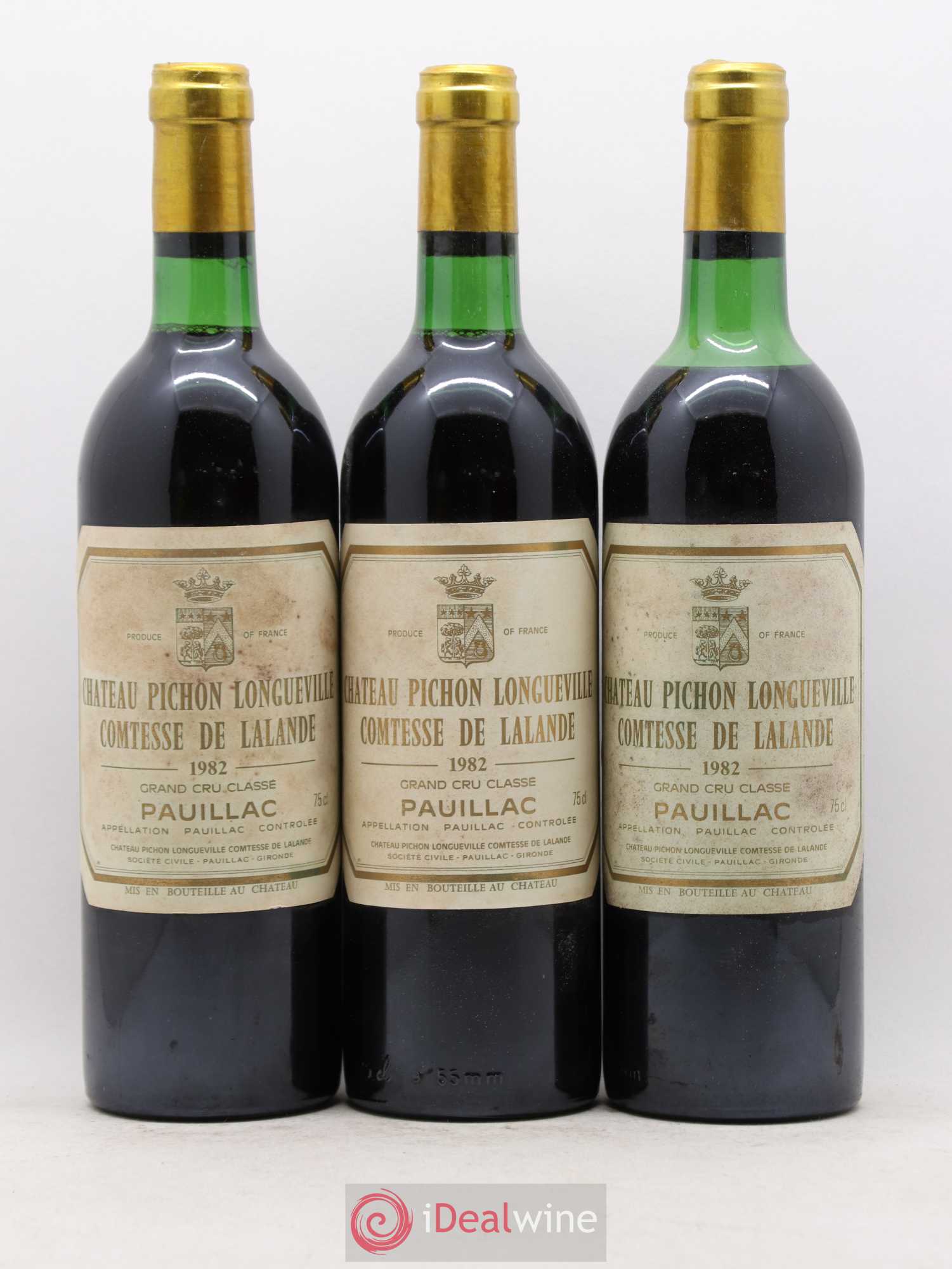 Château Pichon Longueville Comtesse de Lalande 2ème Grand Cru Classé 1982 - Lot de 12 bouteilles - 1