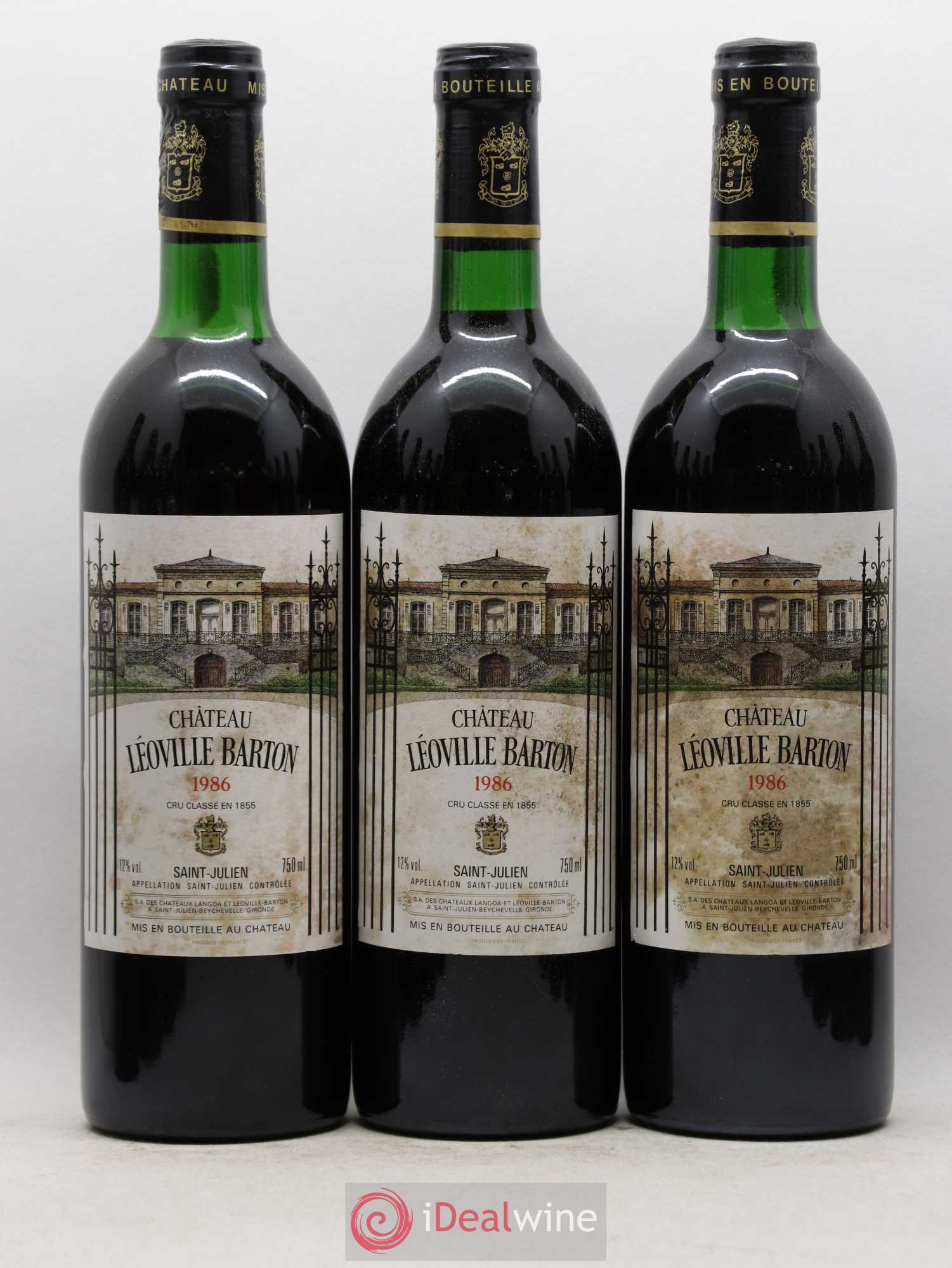 Château Léoville Barton 2ème Grand Cru Classé 1986 - Lot de 12 bouteilles - 1