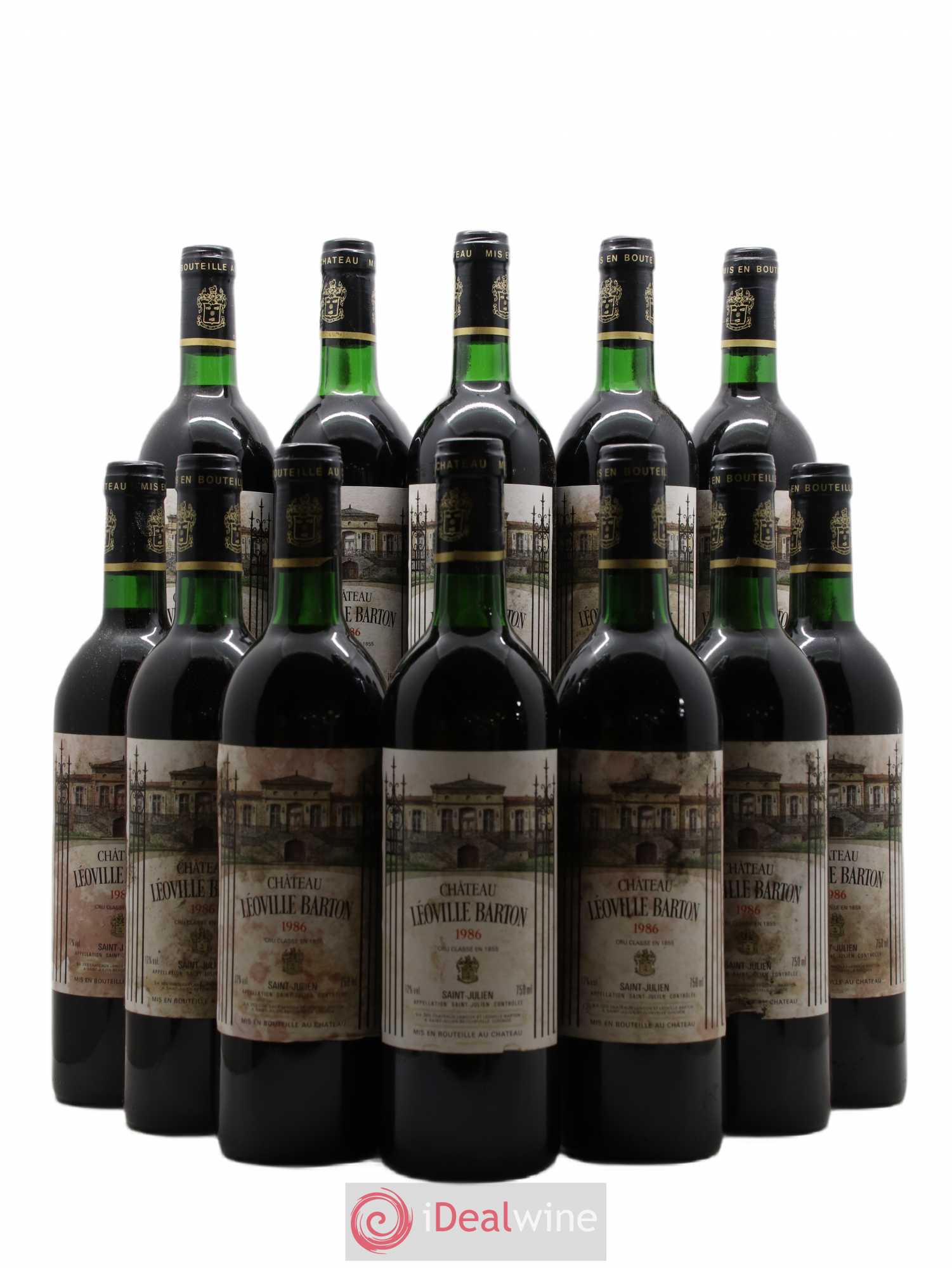 Château Léoville Barton 2ème Grand Cru Classé 1986 - Lot de 12 bouteilles - 0