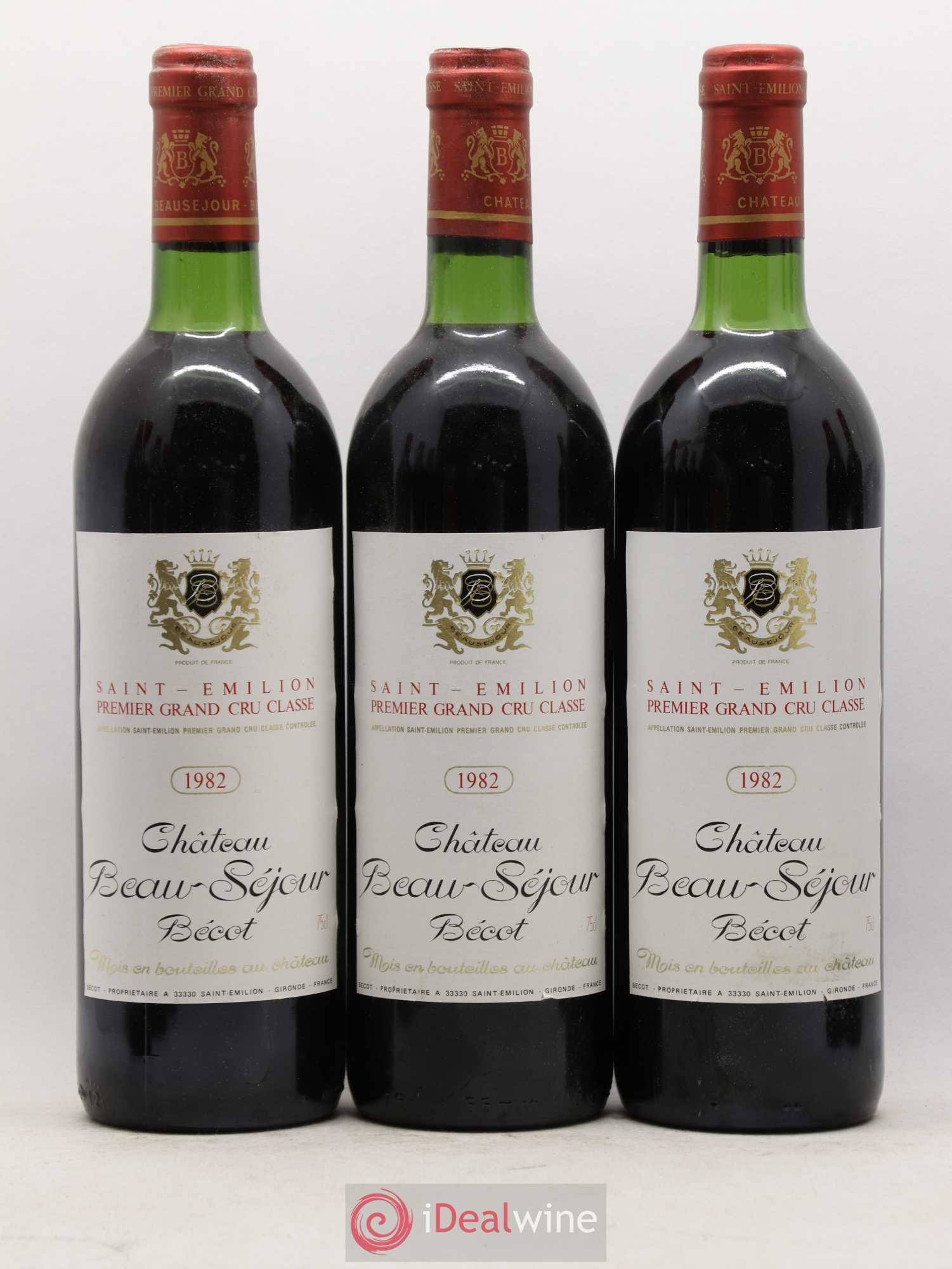 Château Beau-Séjour Bécot 1er Grand Cru Classé B 1982 - Lot de 12 bouteilles - 2