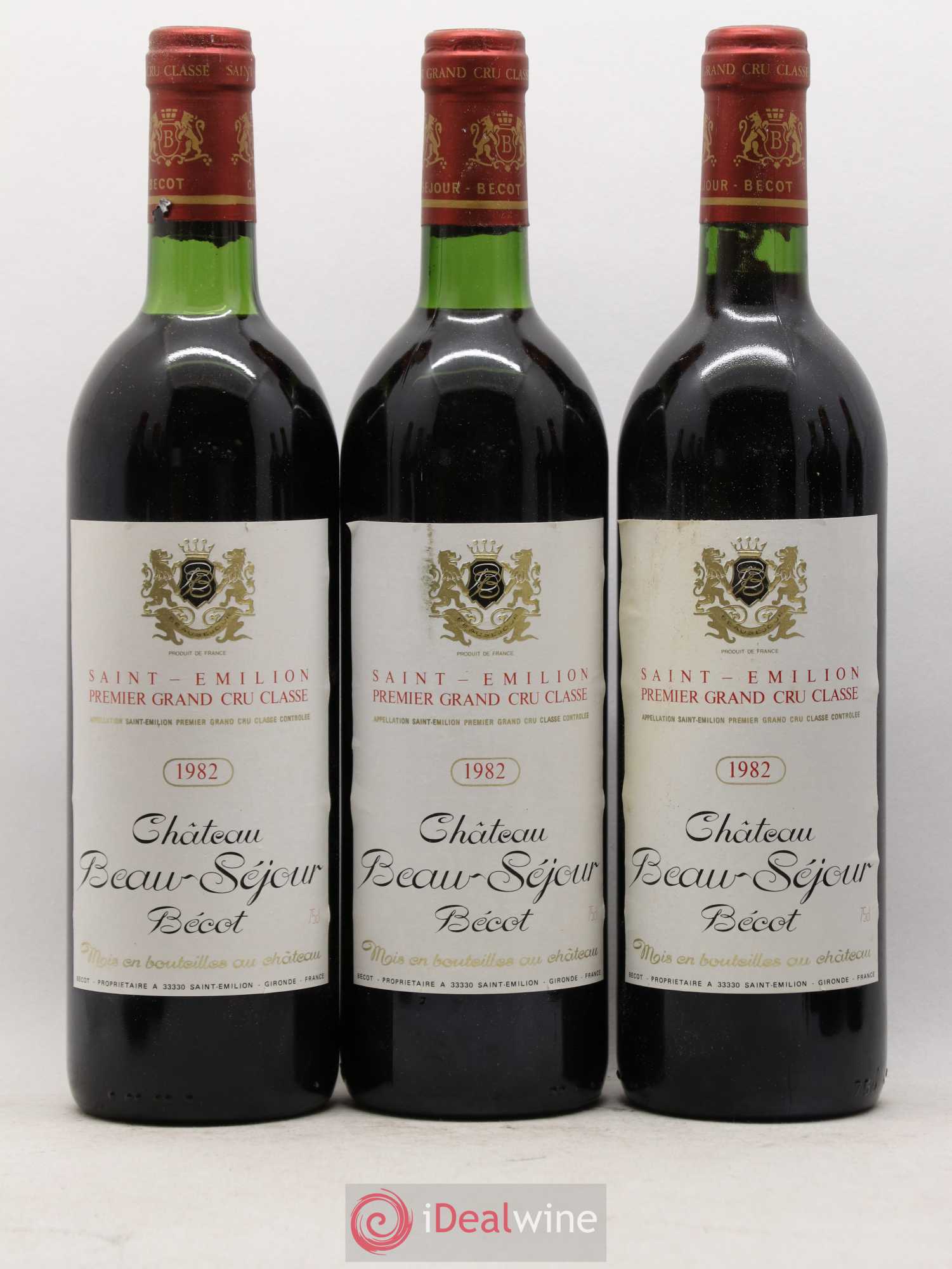 Château Beau-Séjour Bécot 1er Grand Cru Classé B 1982 - Lot de 12 bouteilles - 2