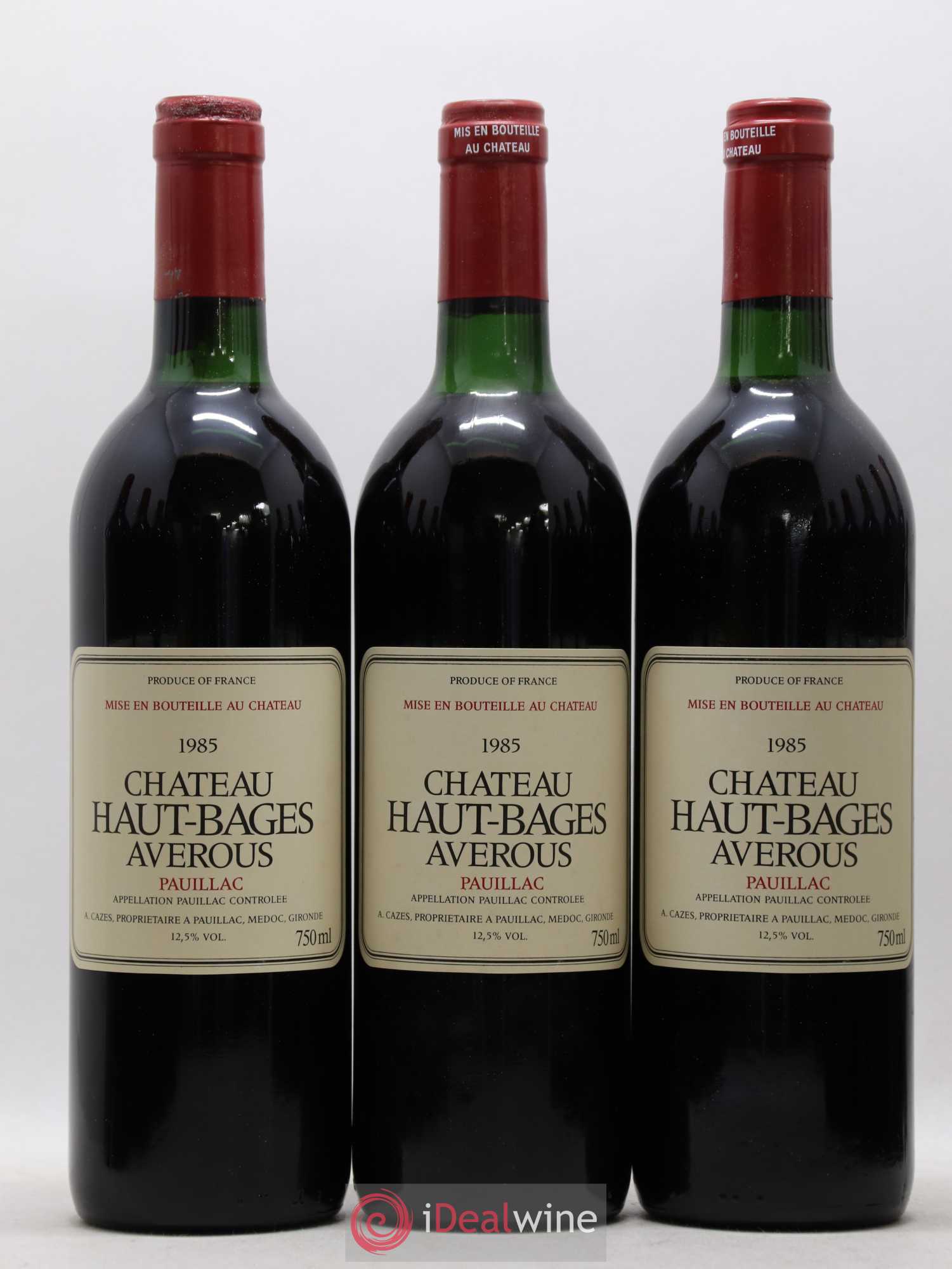 Château Haut Bages Averous Cru Bourgeois 1985 - Lot de 12 bouteilles - 1