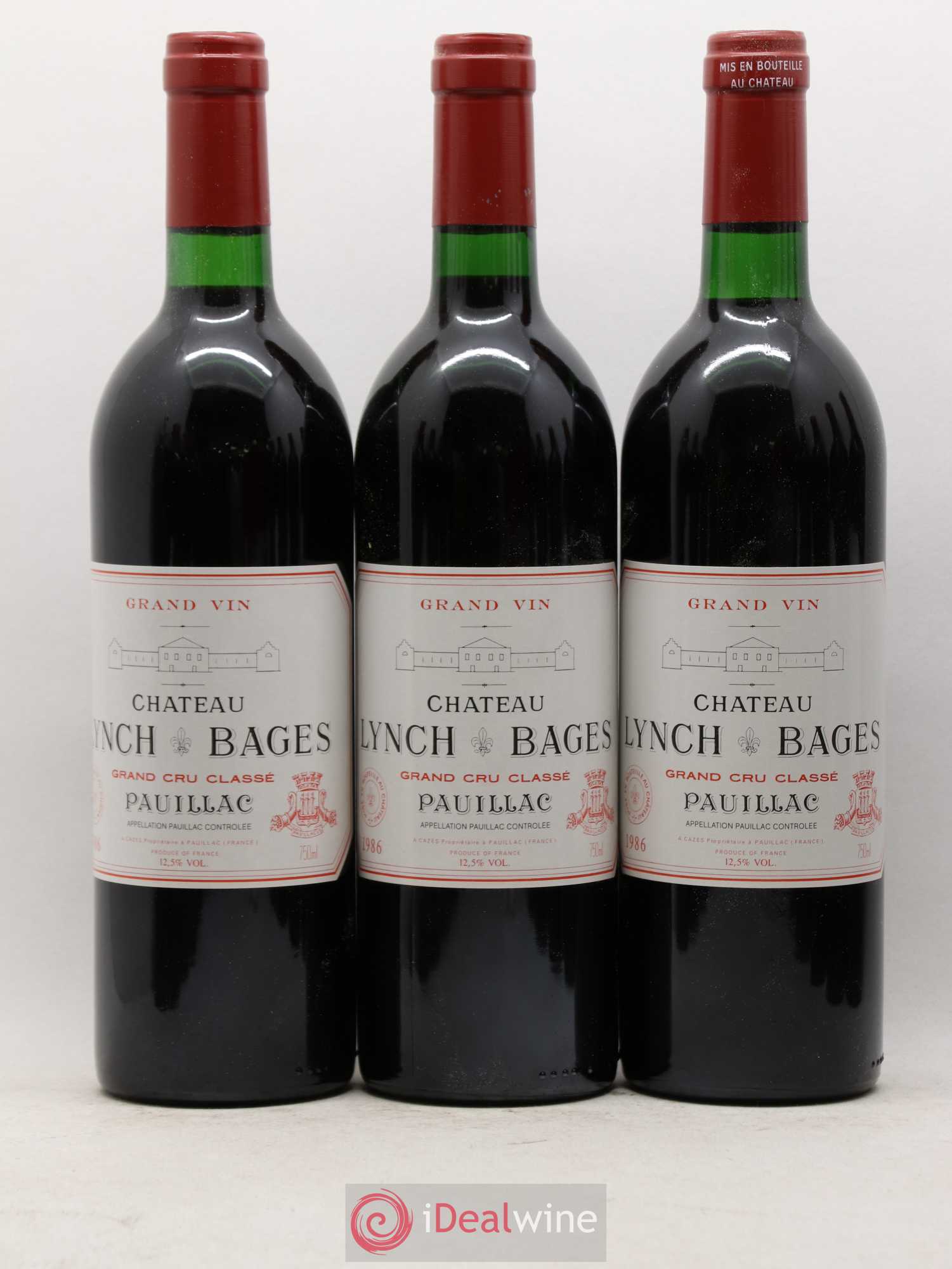 Château Lynch Bages 5ème Grand Cru Classé 1986 - Lot de 12 bouteilles - 1