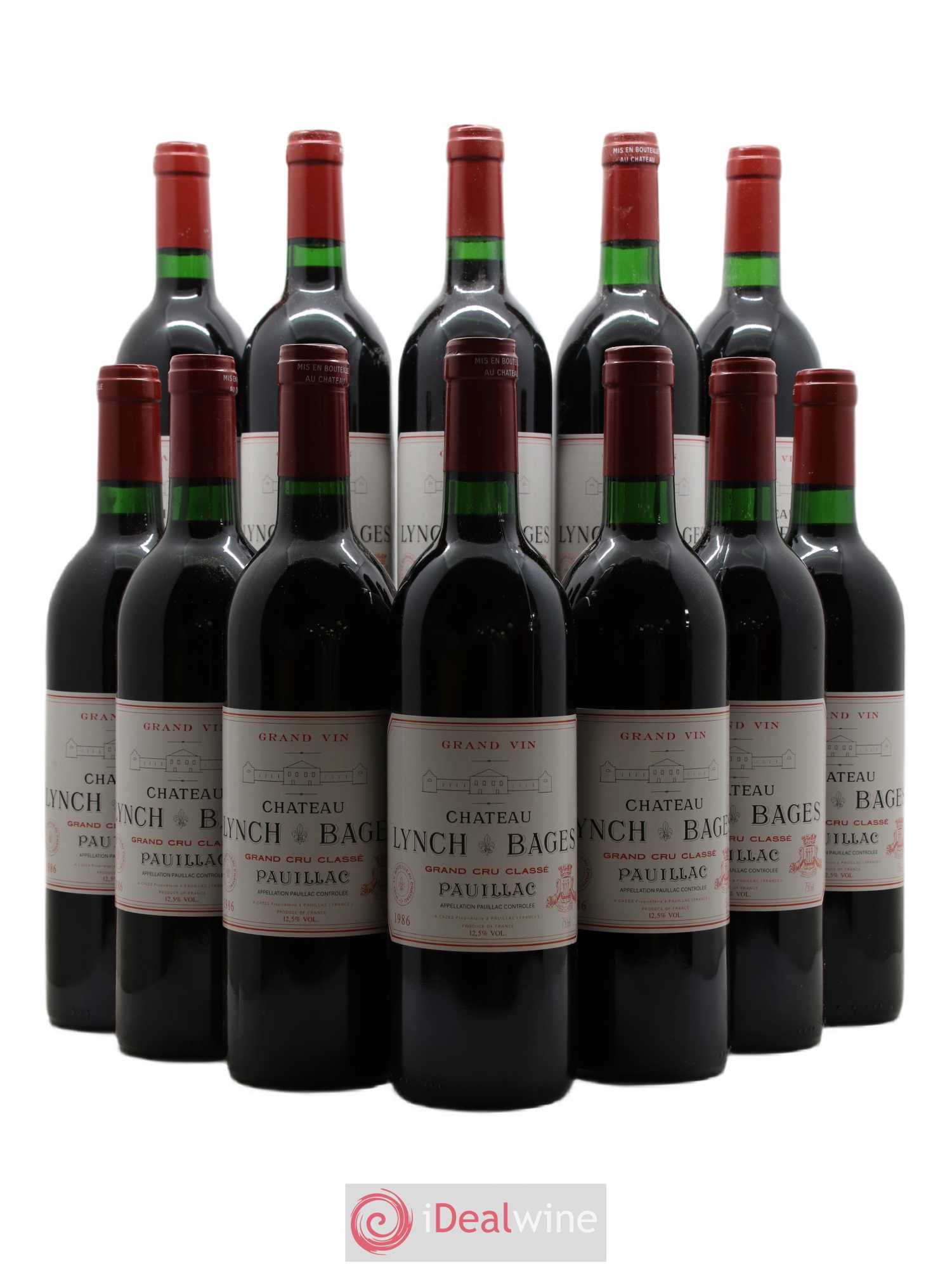 Château Lynch Bages 5ème Grand Cru Classé 1986 - Lot de 12 bouteilles - 0