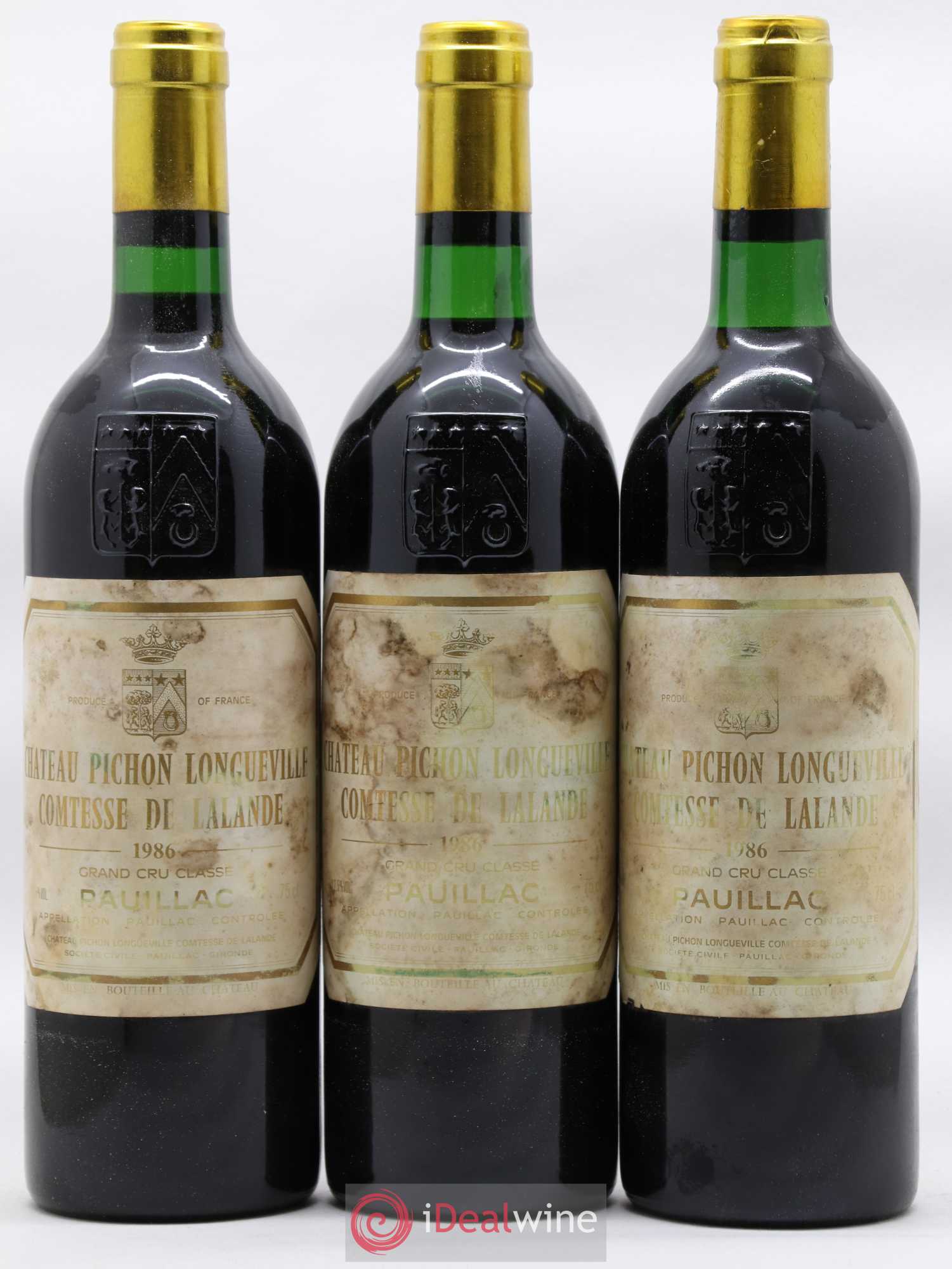 Château Pichon Longueville Comtesse de Lalande 2ème Grand Cru Classé 1986 - Lot de 12 bouteilles - 1
