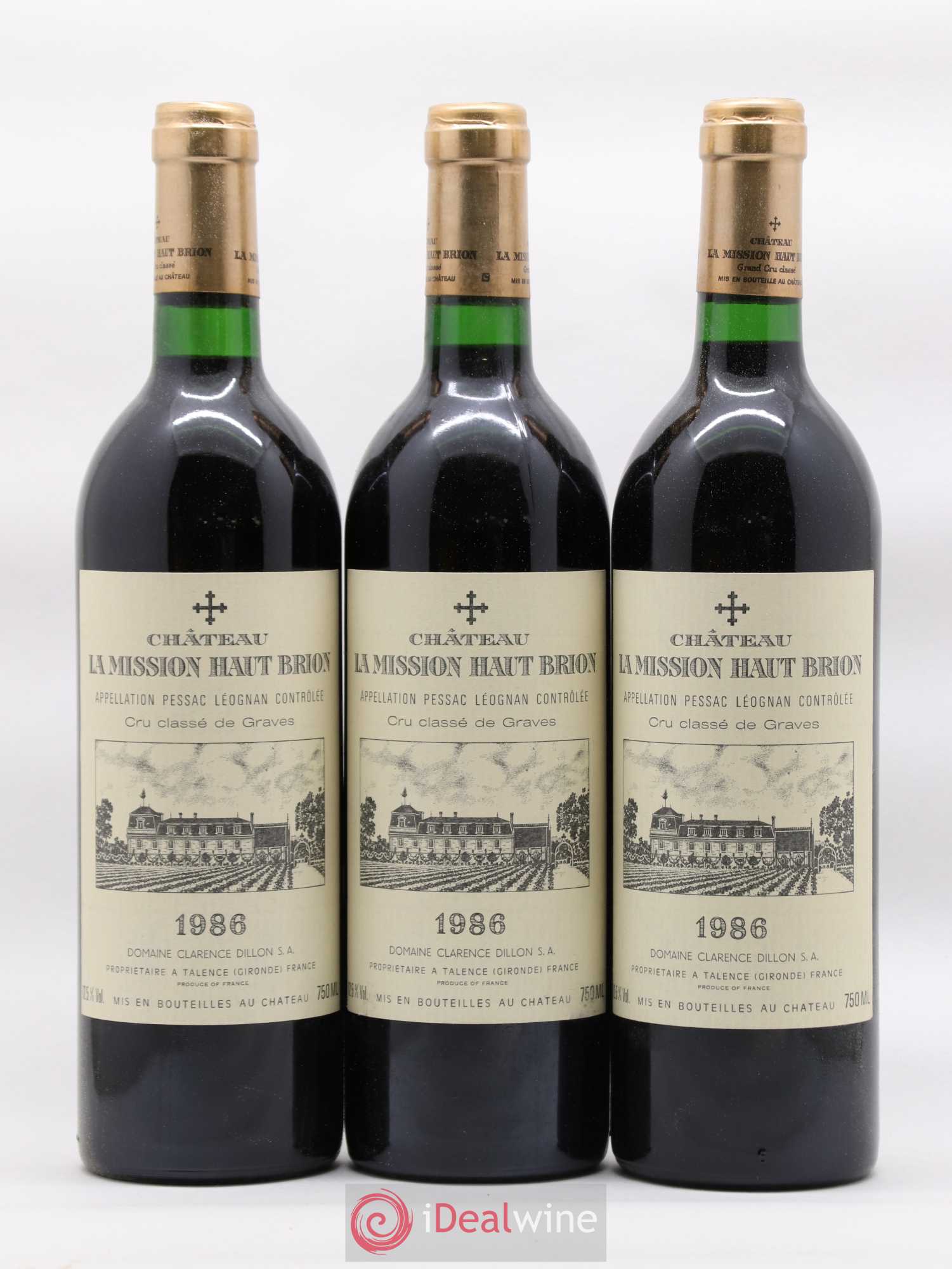 Château la Mission Haut-Brion Cru Classé de Graves 1986 - Lotto di 12 bottiglie - 1