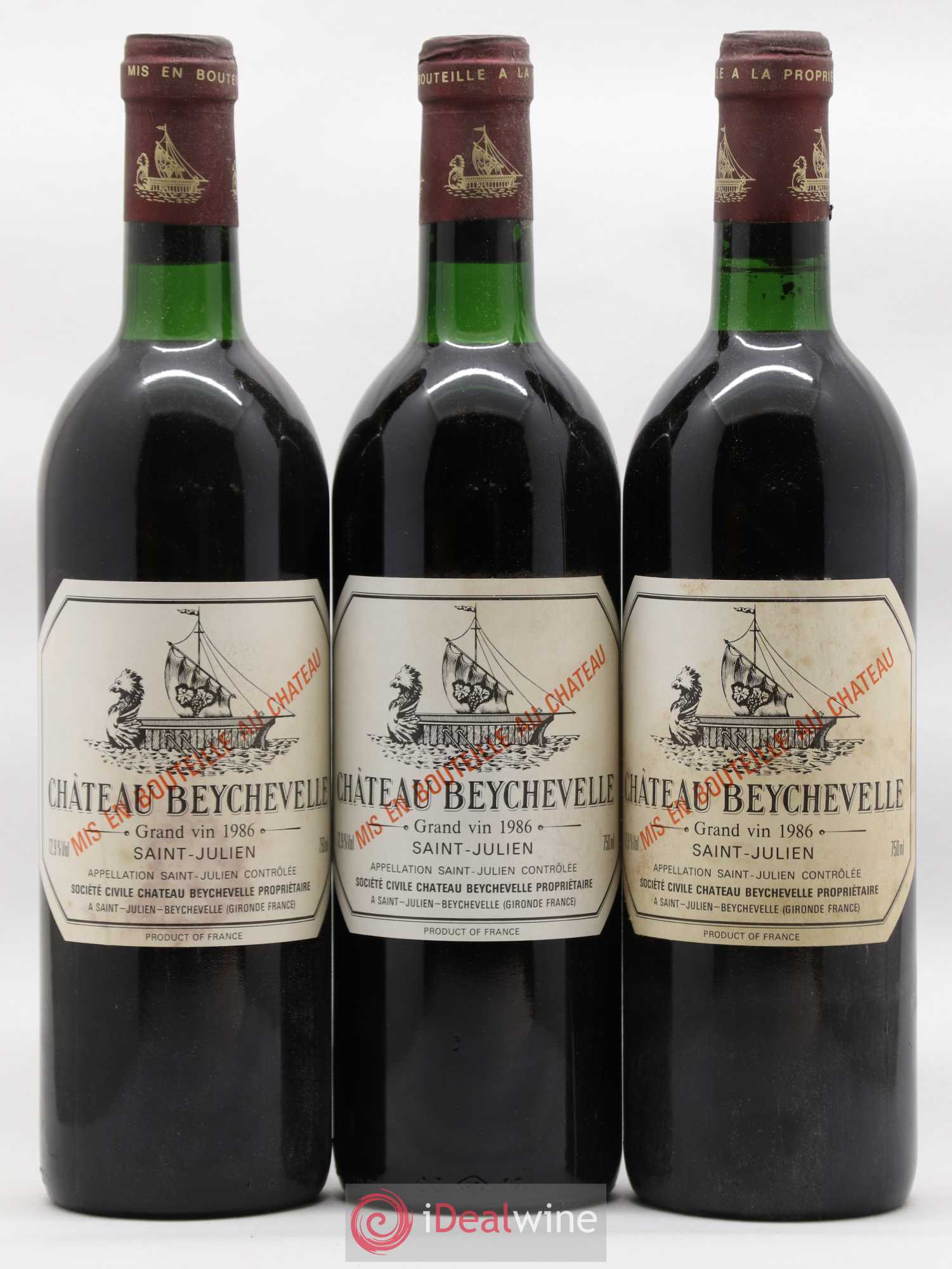 Château Beychevelle 4ème Grand Cru Classé 1986 - Lot de 12 bouteilles - 2
