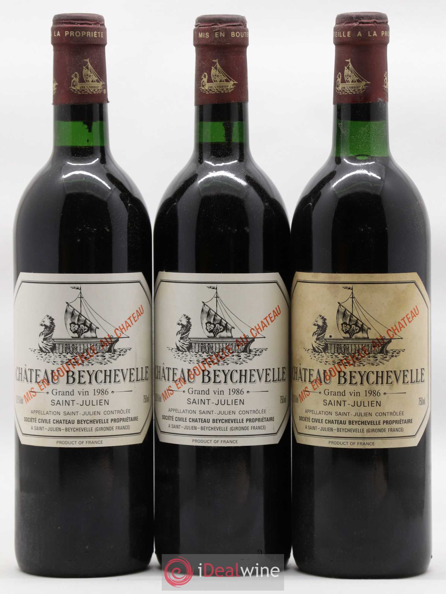 Château Beychevelle 4ème Grand Cru Classé 1986 - Lot de 12 bouteilles - 3