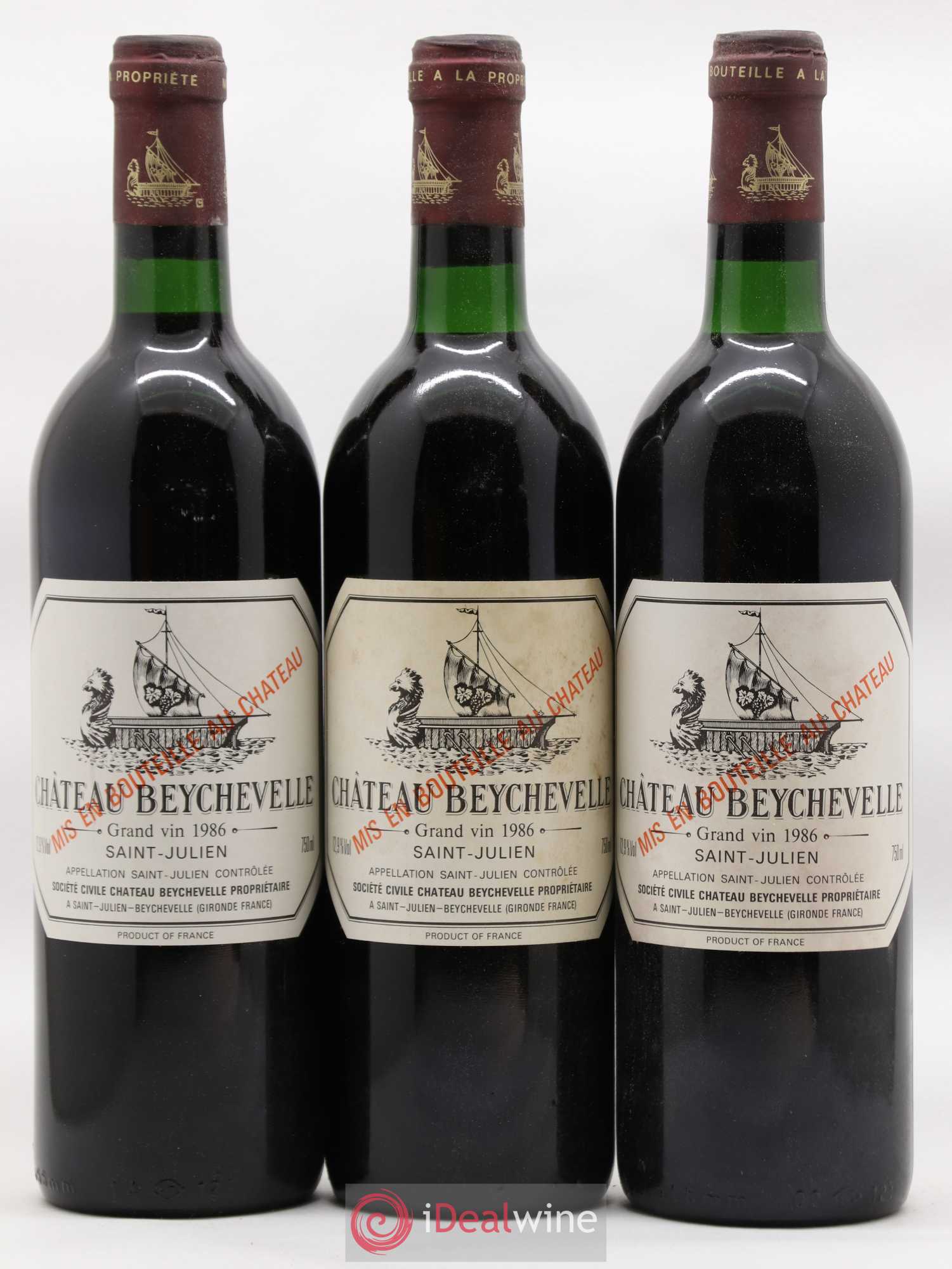 Château Beychevelle 4ème Grand Cru Classé 1986 - Lot de 12 bouteilles - 4