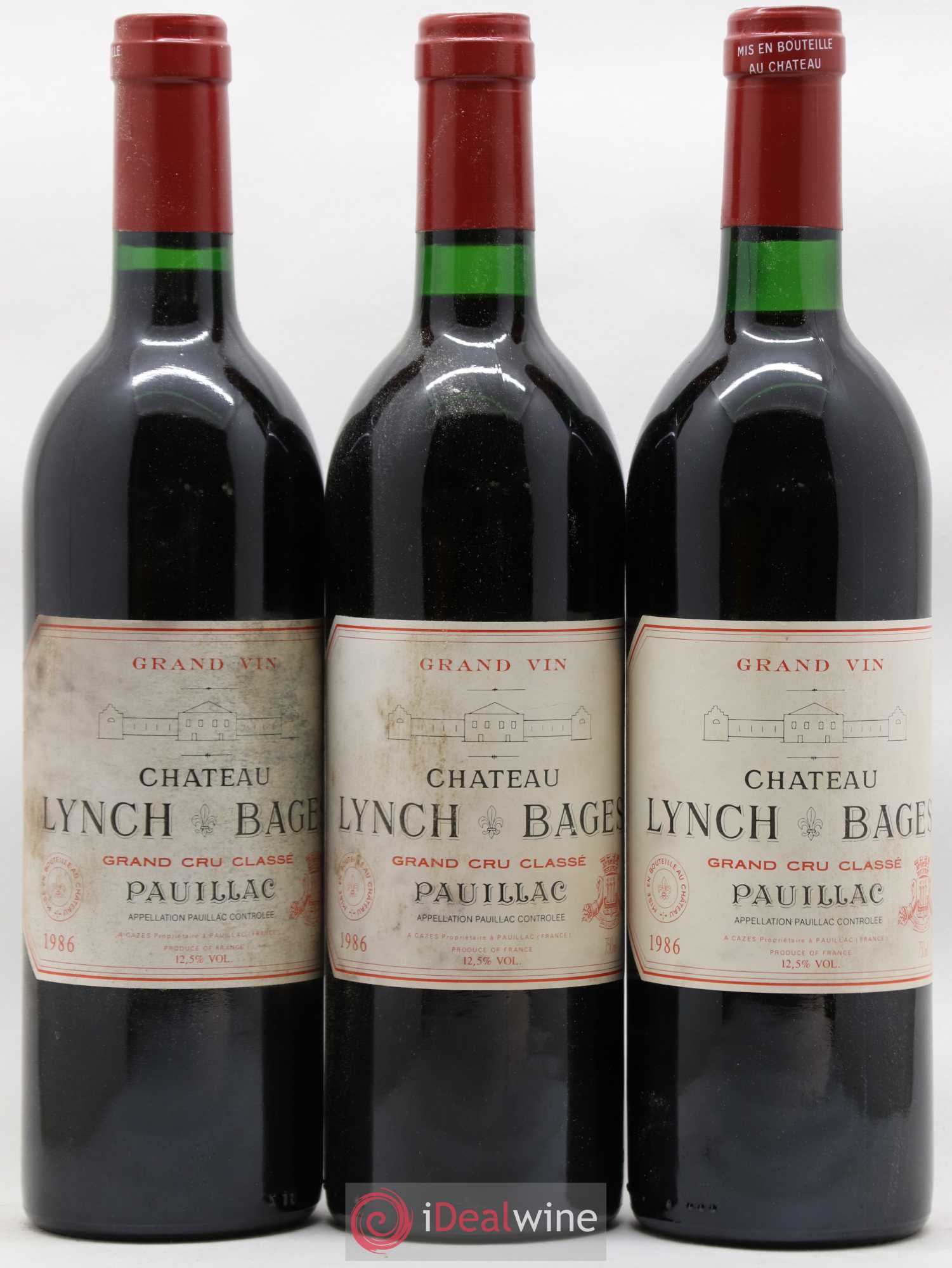 Château Lynch Bages 5ème Grand Cru Classé 1986 - Lot de 12 bouteilles - 1