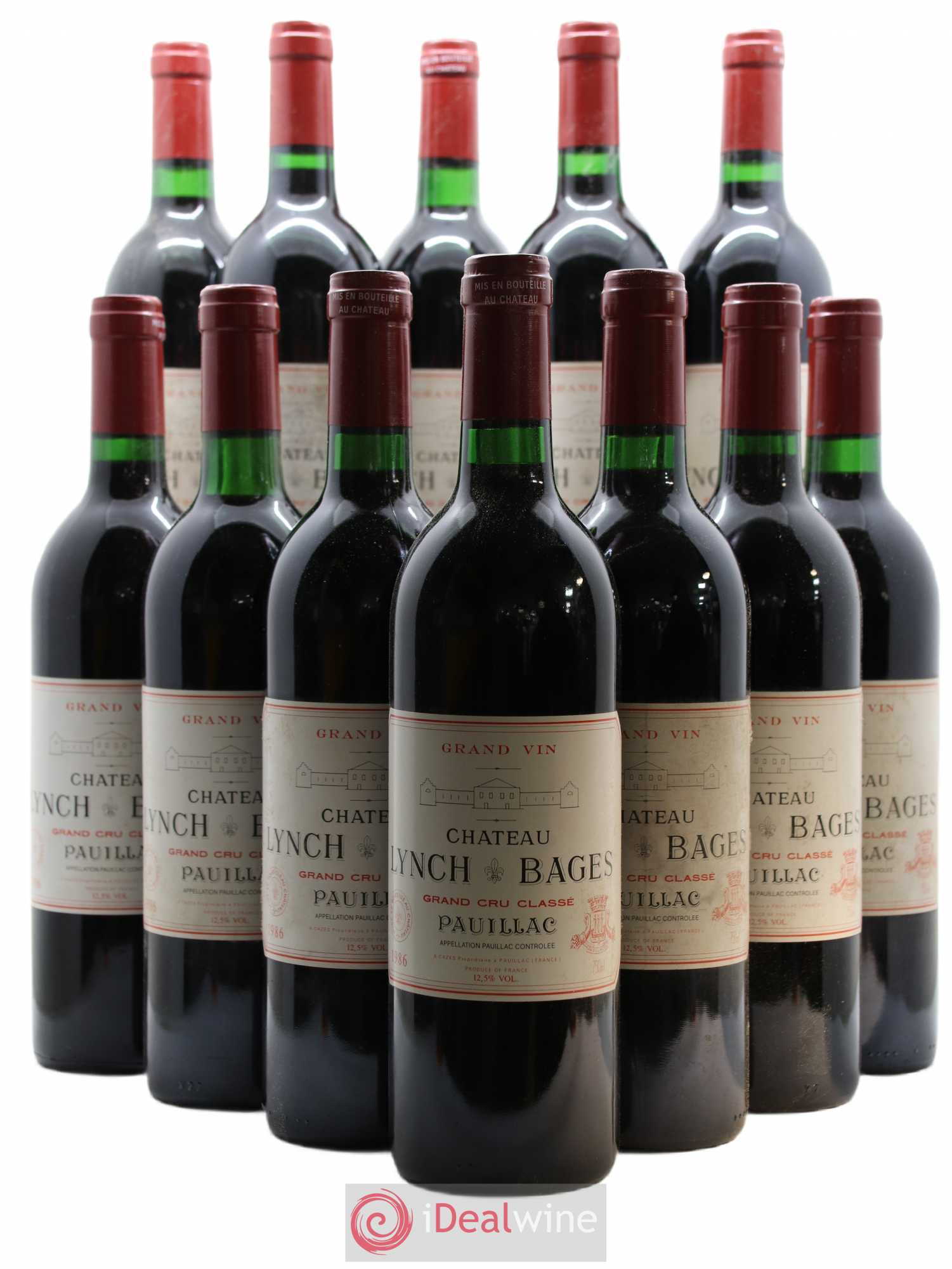 Château Lynch Bages 5ème Grand Cru Classé 1986 - Lot de 12 bouteilles - 0