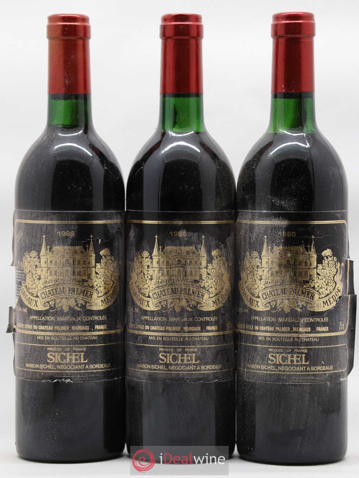 Château Palmer 3ème Grand Cru Classé 1986 - Lot de 12 bouteilles - 1