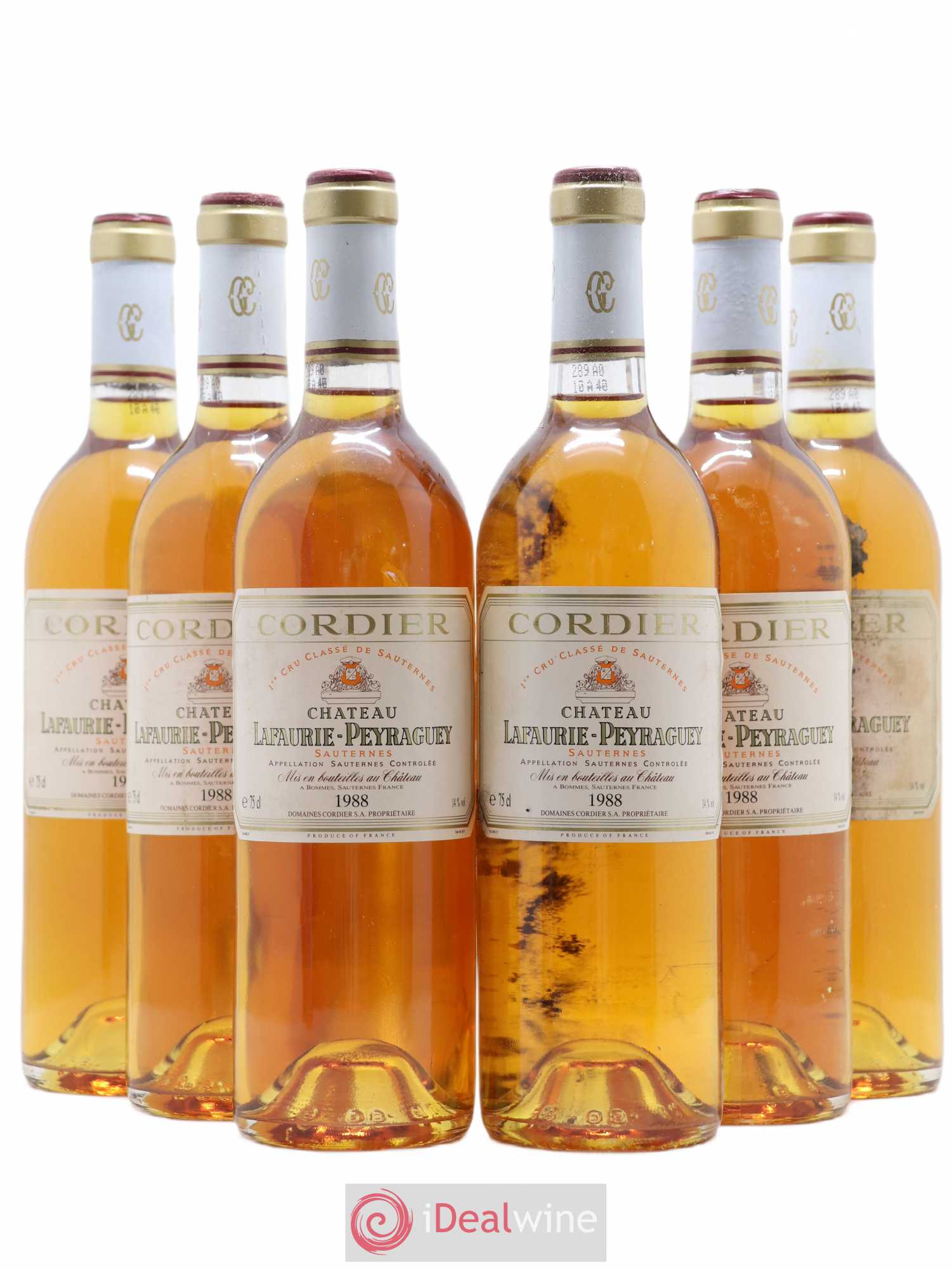 Château Lafaurie-Peyraguey 1er Grand Cru Classé 1988 - Lotto di 6 bottiglie - 0