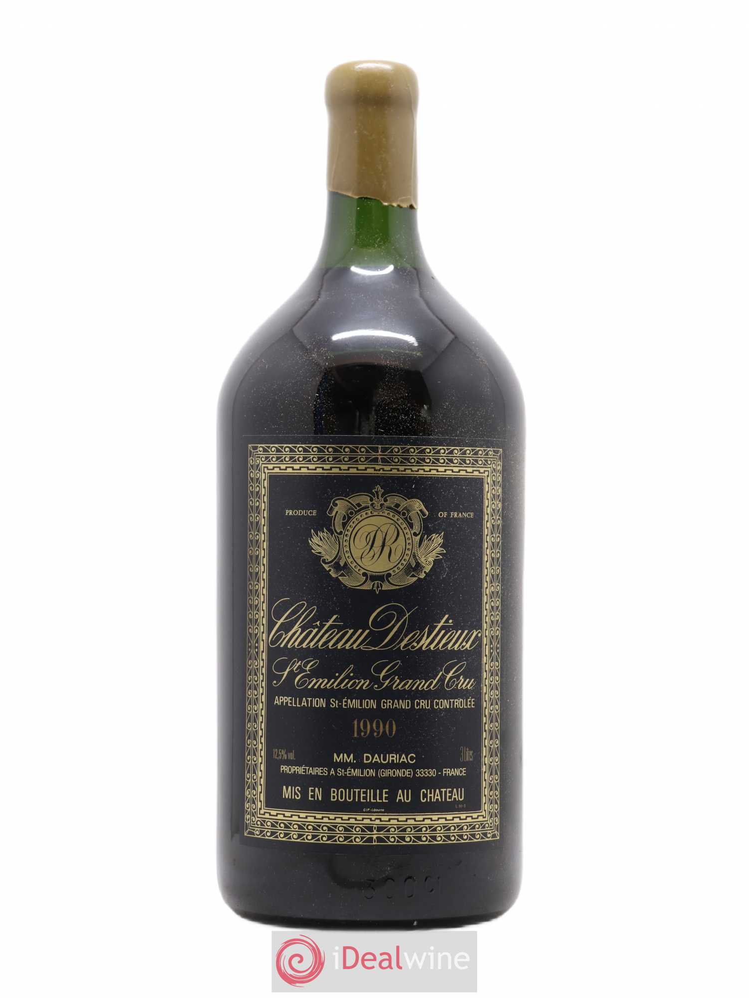 Château Destieux Grand Cru Classé 1990 - Lot de 1 double magnum - 0
