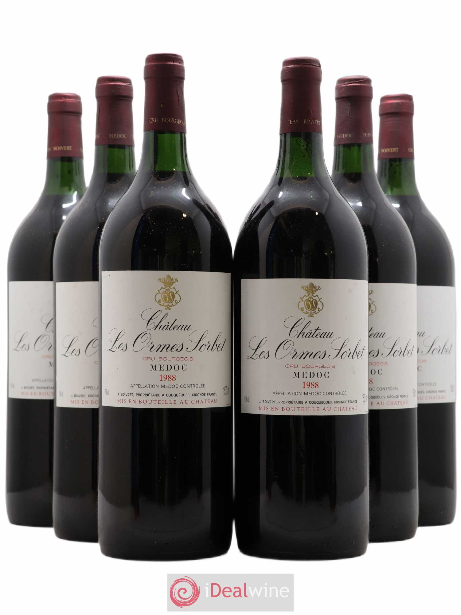Château les Ormes Sorbet Cru Bourgeois 1988 - Lot de 6 magnums - 0