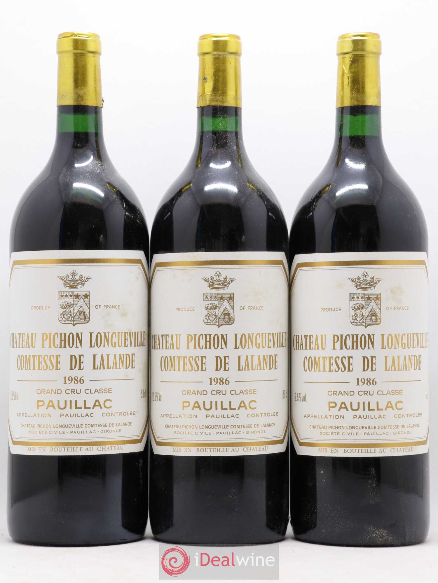 Château Pichon Longueville Comtesse de Lalande 2ème Grand Cru Classé 1986 - Lot de 6 magnums - 1