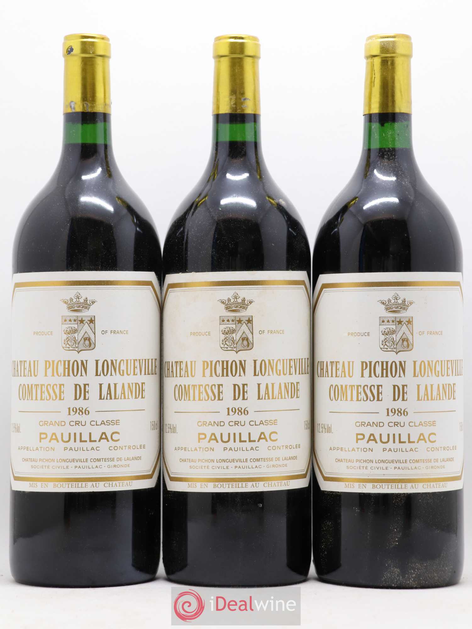 Château Pichon Longueville Comtesse de Lalande 2ème Grand Cru Classé 1986 - Lot de 6 magnums - 2