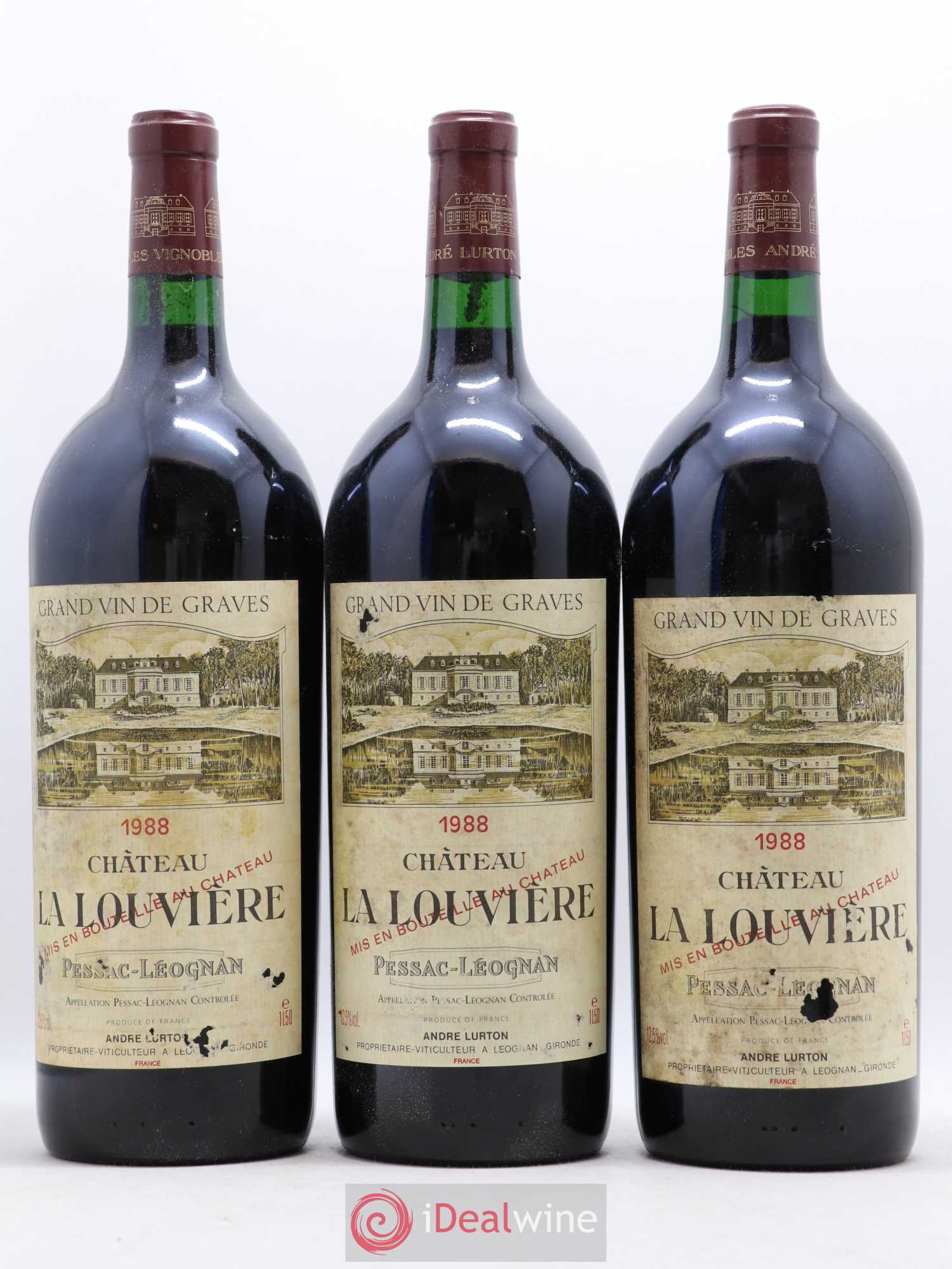 Château la Louvière 1988 - Lot de 6 magnums - 2