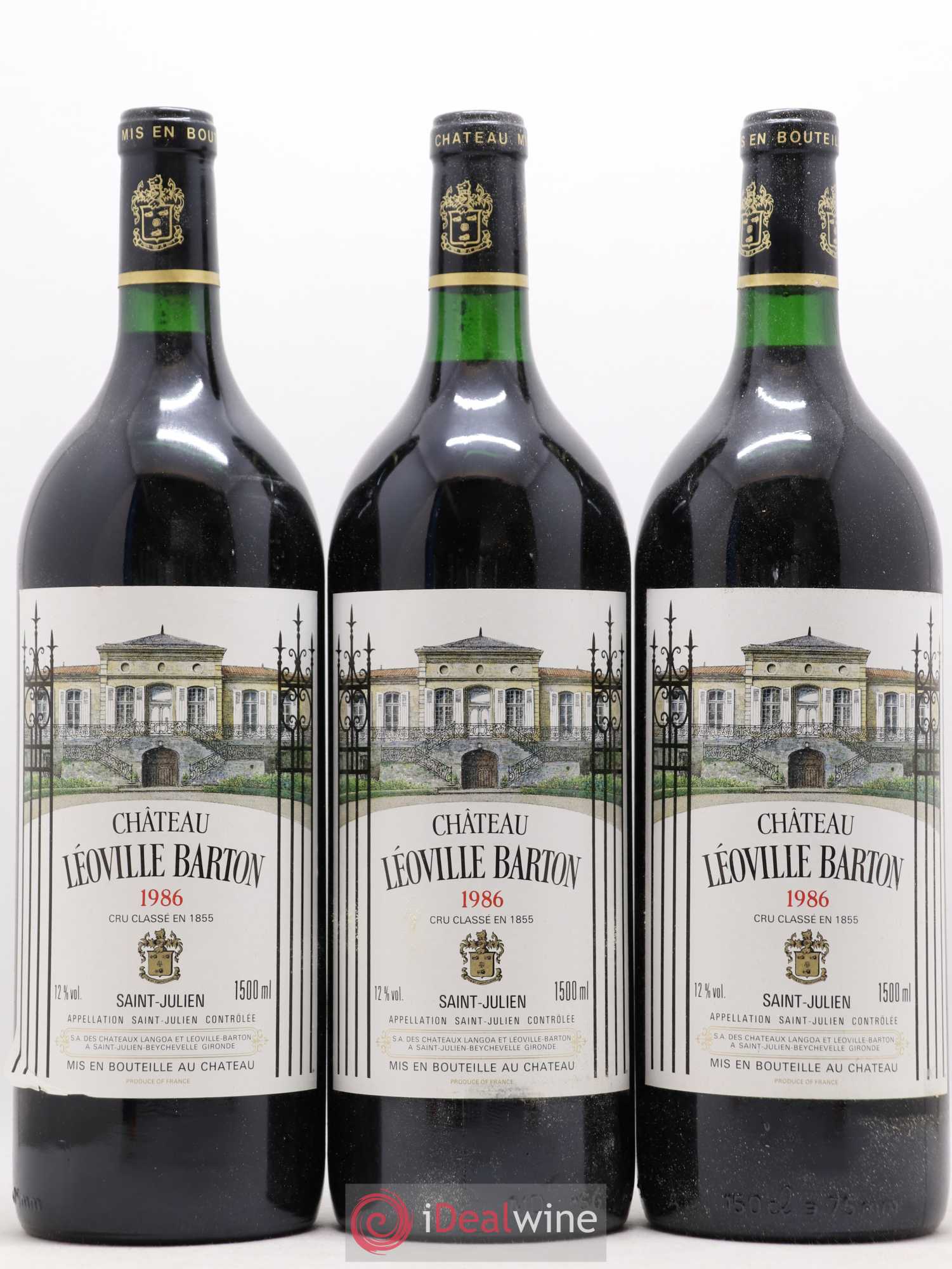 Château Léoville Barton 2ème Grand Cru Classé 1986 - Lot de 6 magnums - 1